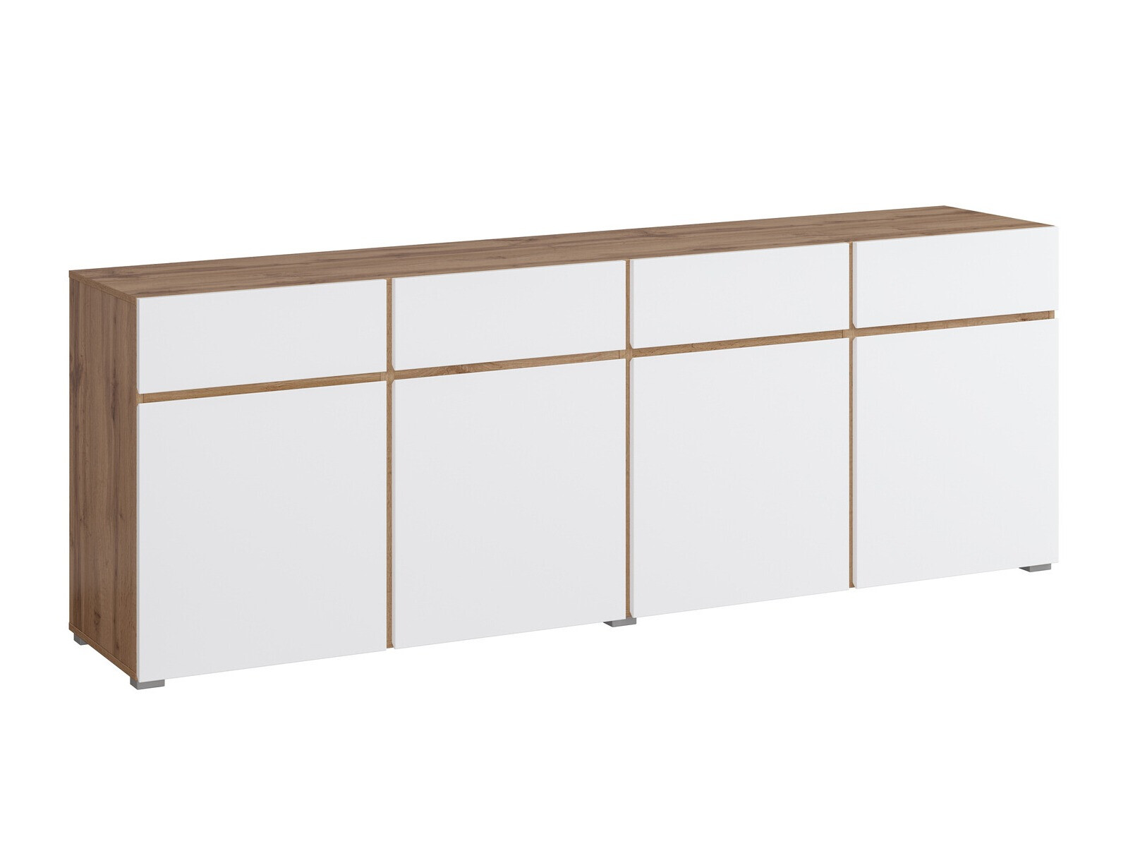 Komoda Alfere 100 (Hrast Wotan + Bijela)