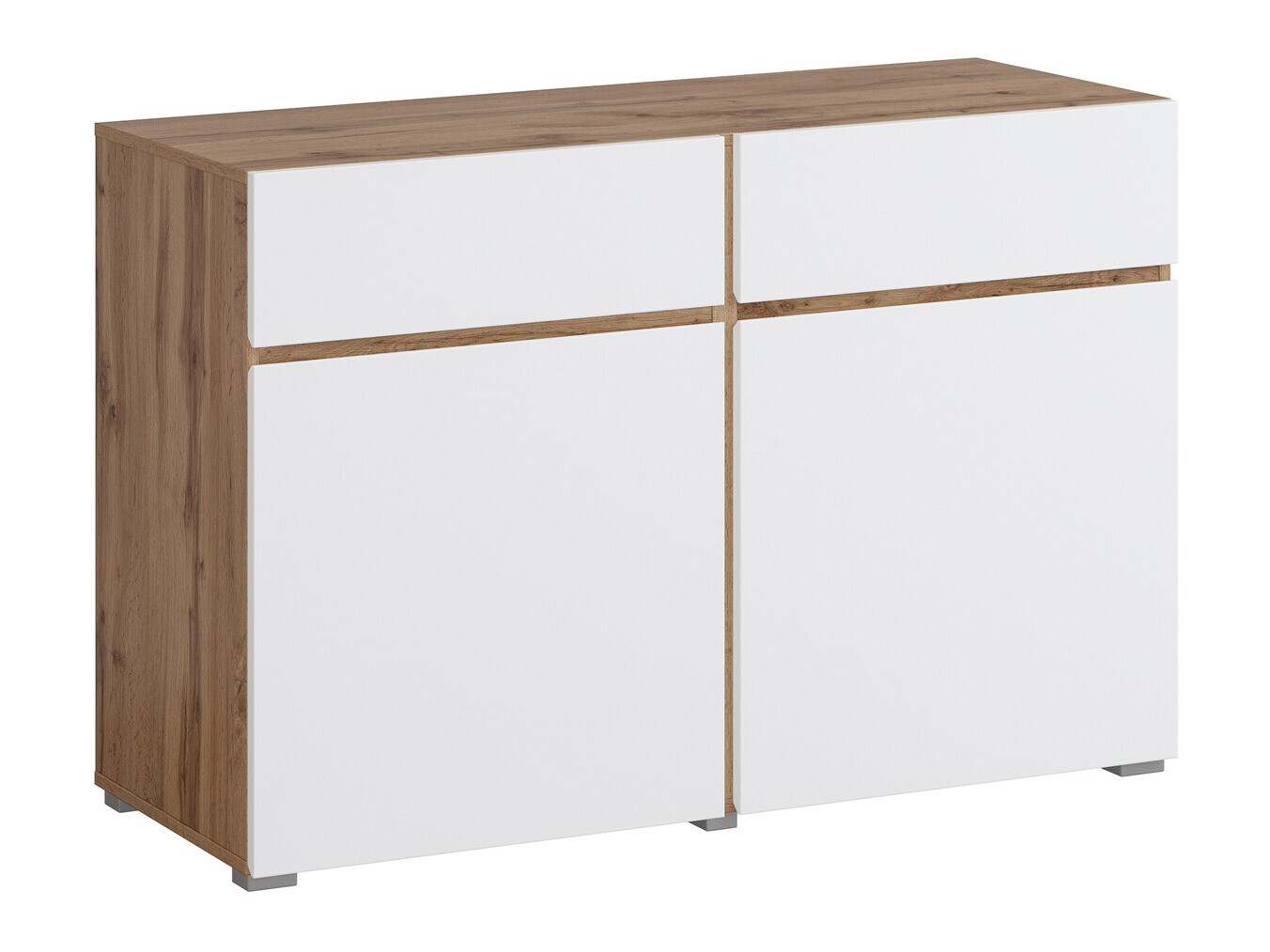 Komoda Alfere 104 (Hrast Wotan + Bijela)