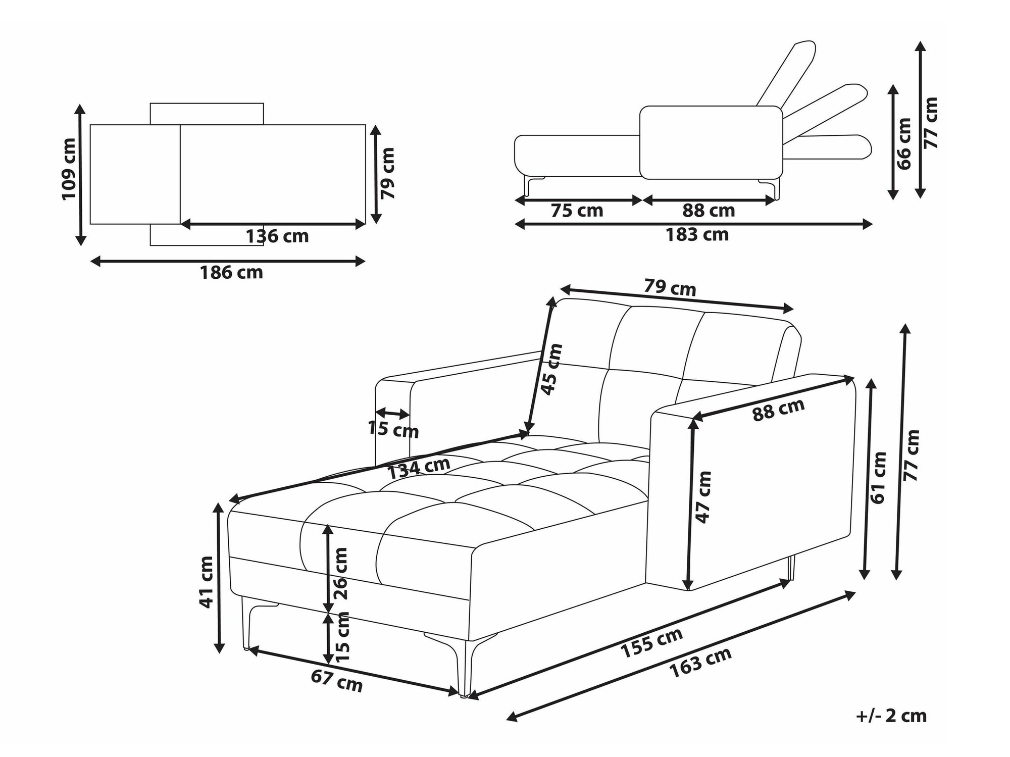 Ležaj Mormiru 100 (Bijela)