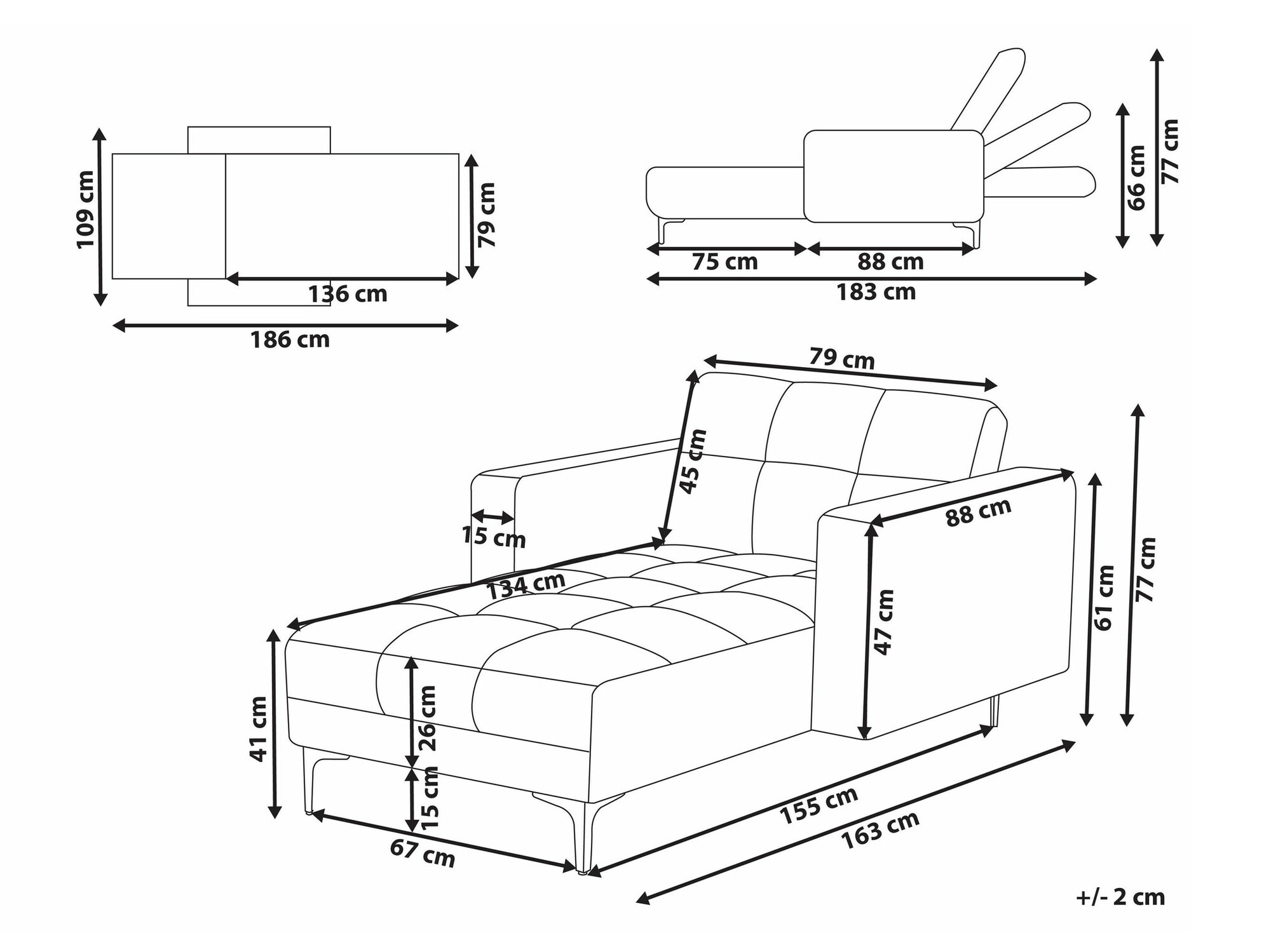 Ležaj Mormiru 100 (Crvena)