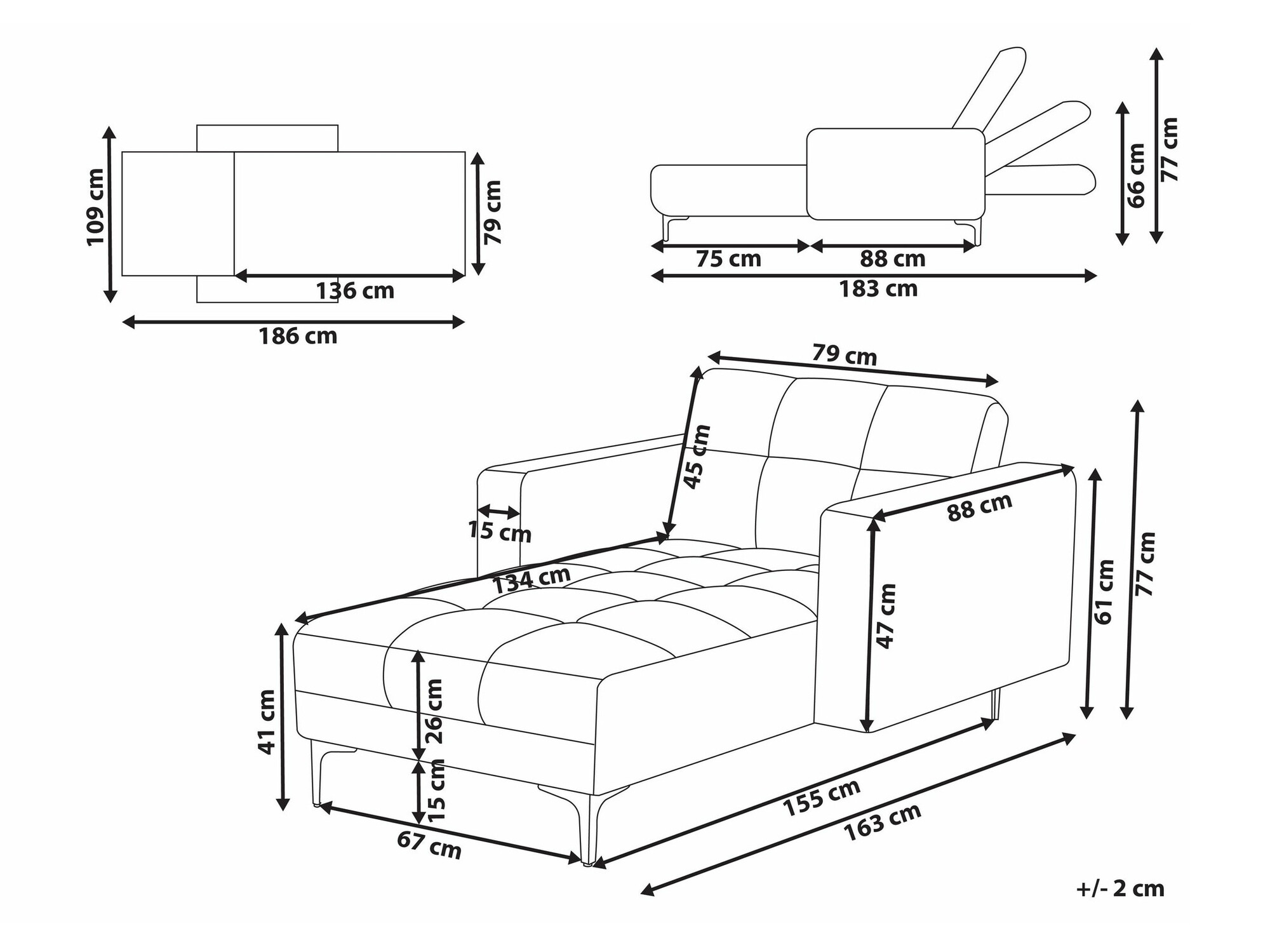 Ležaj Mormiru 100 (Krem)