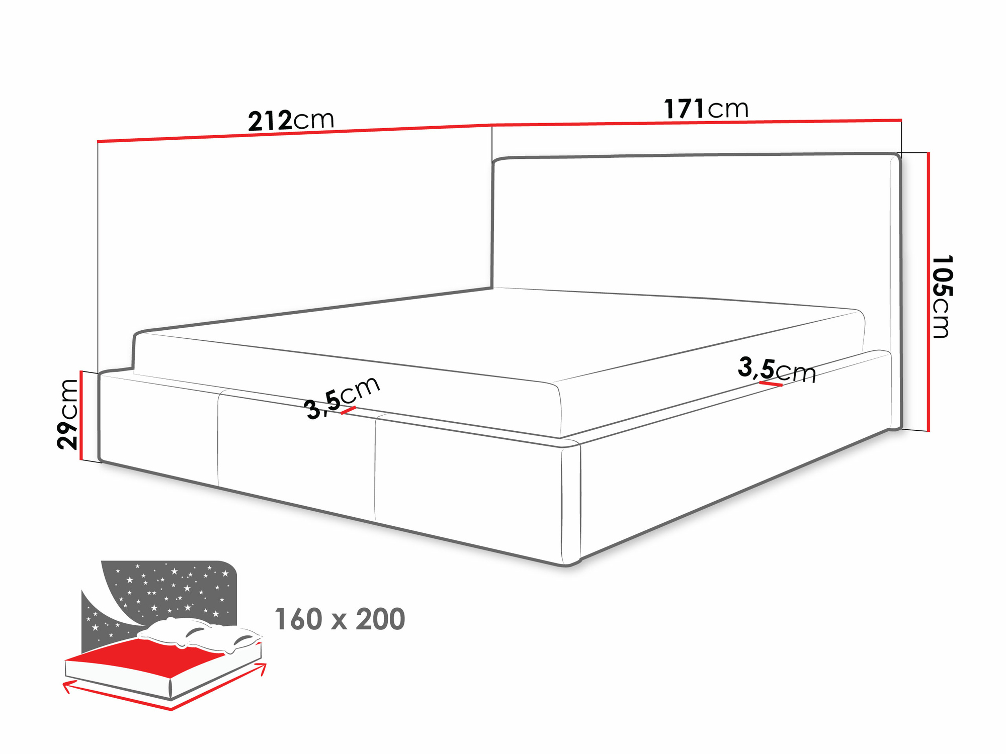 Krevet ComfiDream Velora II (Sawana 80)