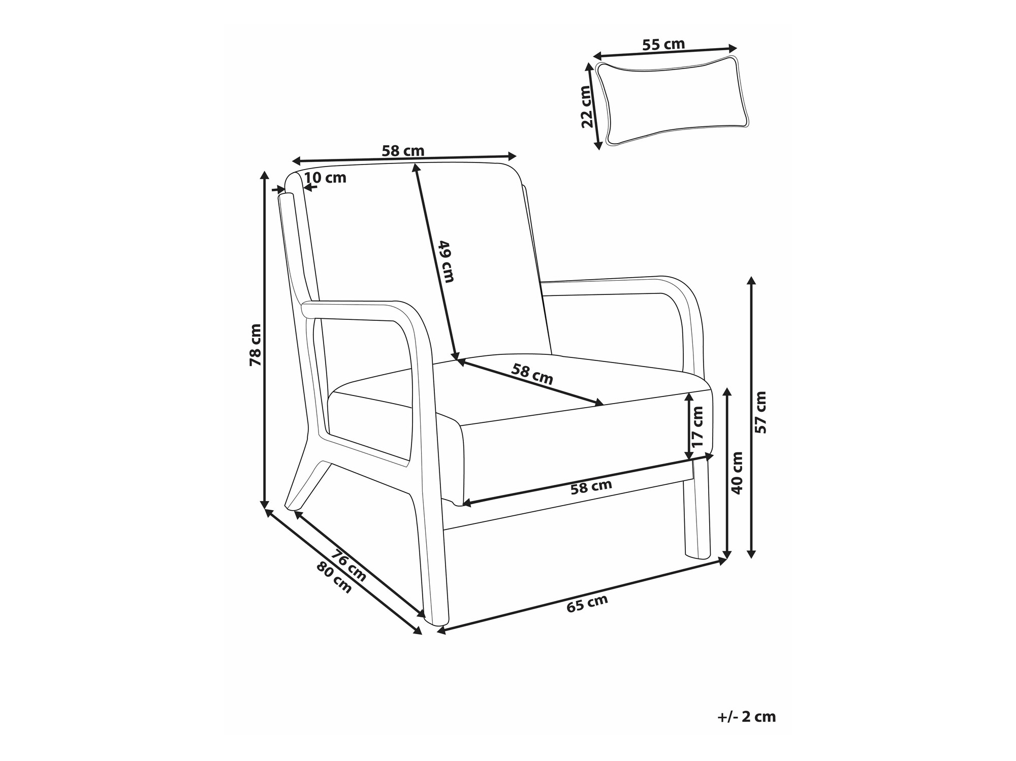 Fotelja Berwyn 2442 (Bež)