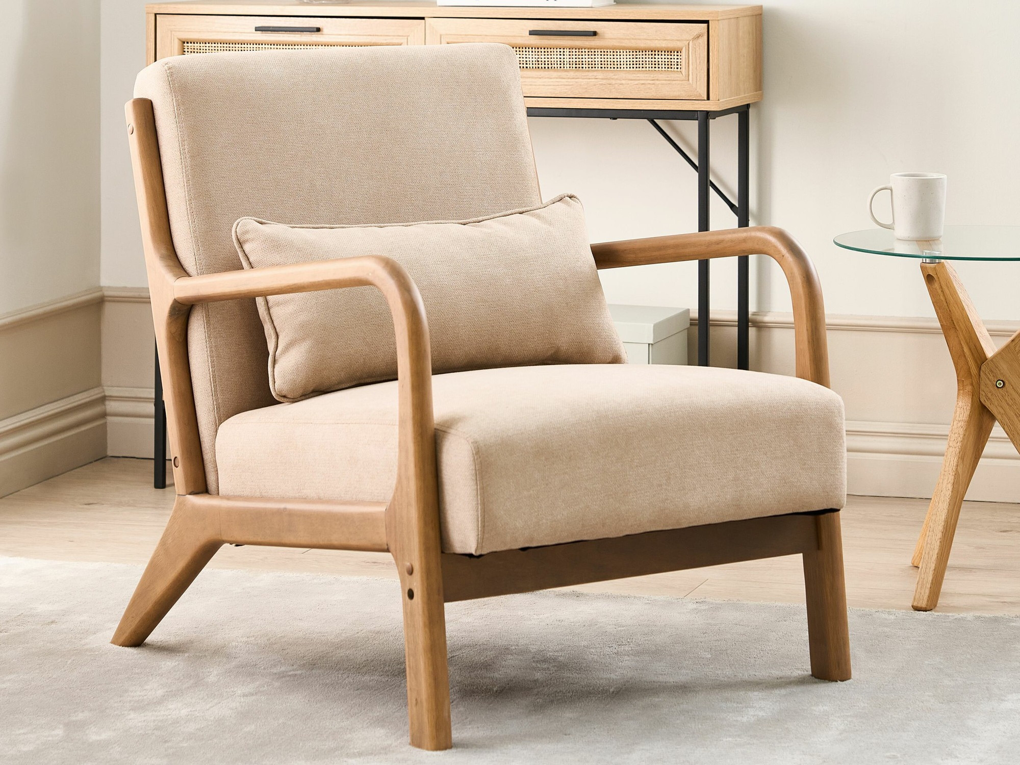 Fotelja Berwyn 2442 (Svijetlo smeđa)