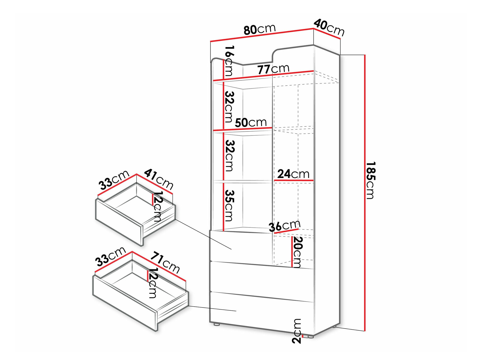 Polica Domcali 102 (Siva + Hrast)
