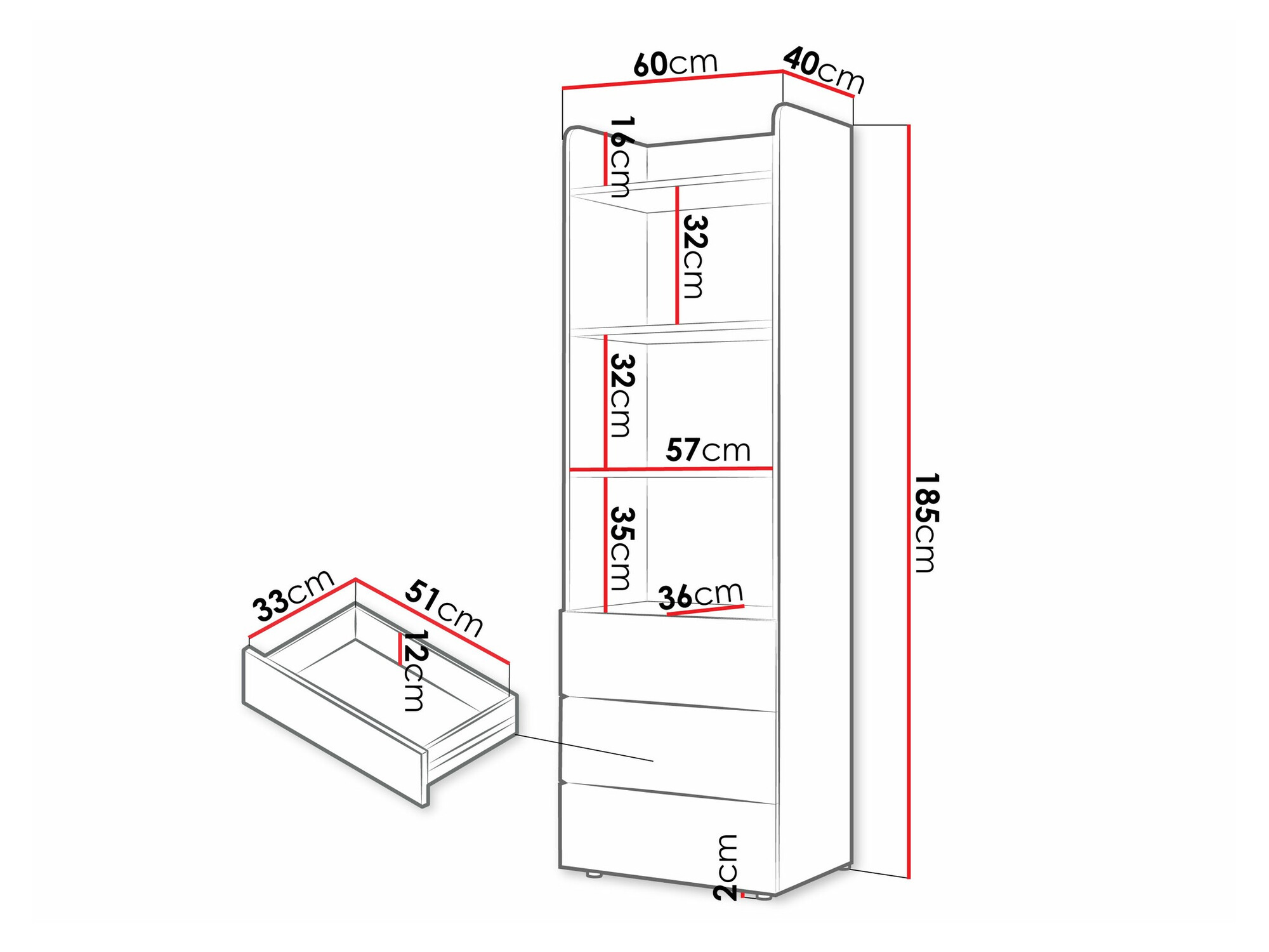 Polica Domcali 104 (Siva + Hrast)