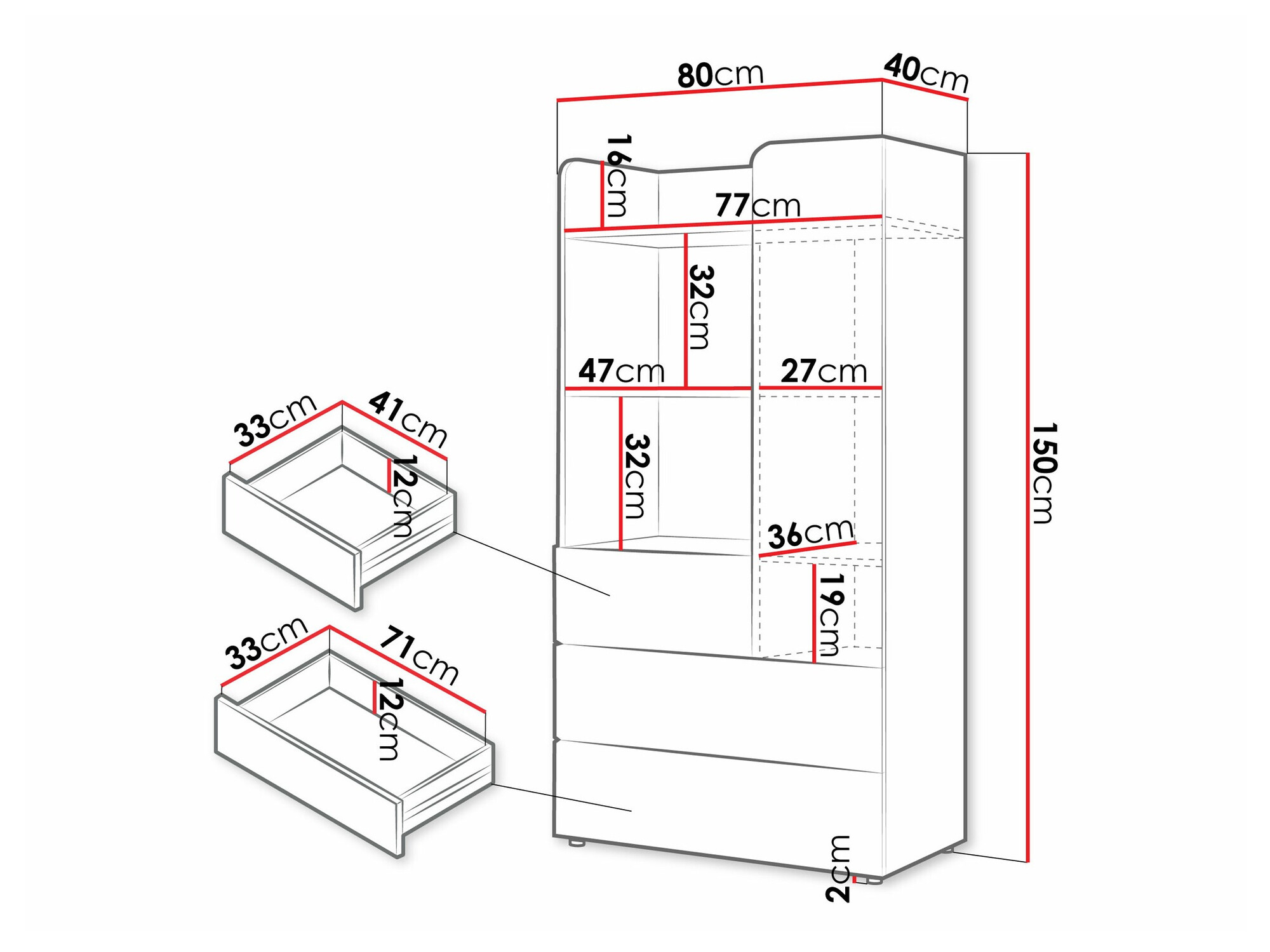 Polica Domcali 105 (Siva + Hrast)