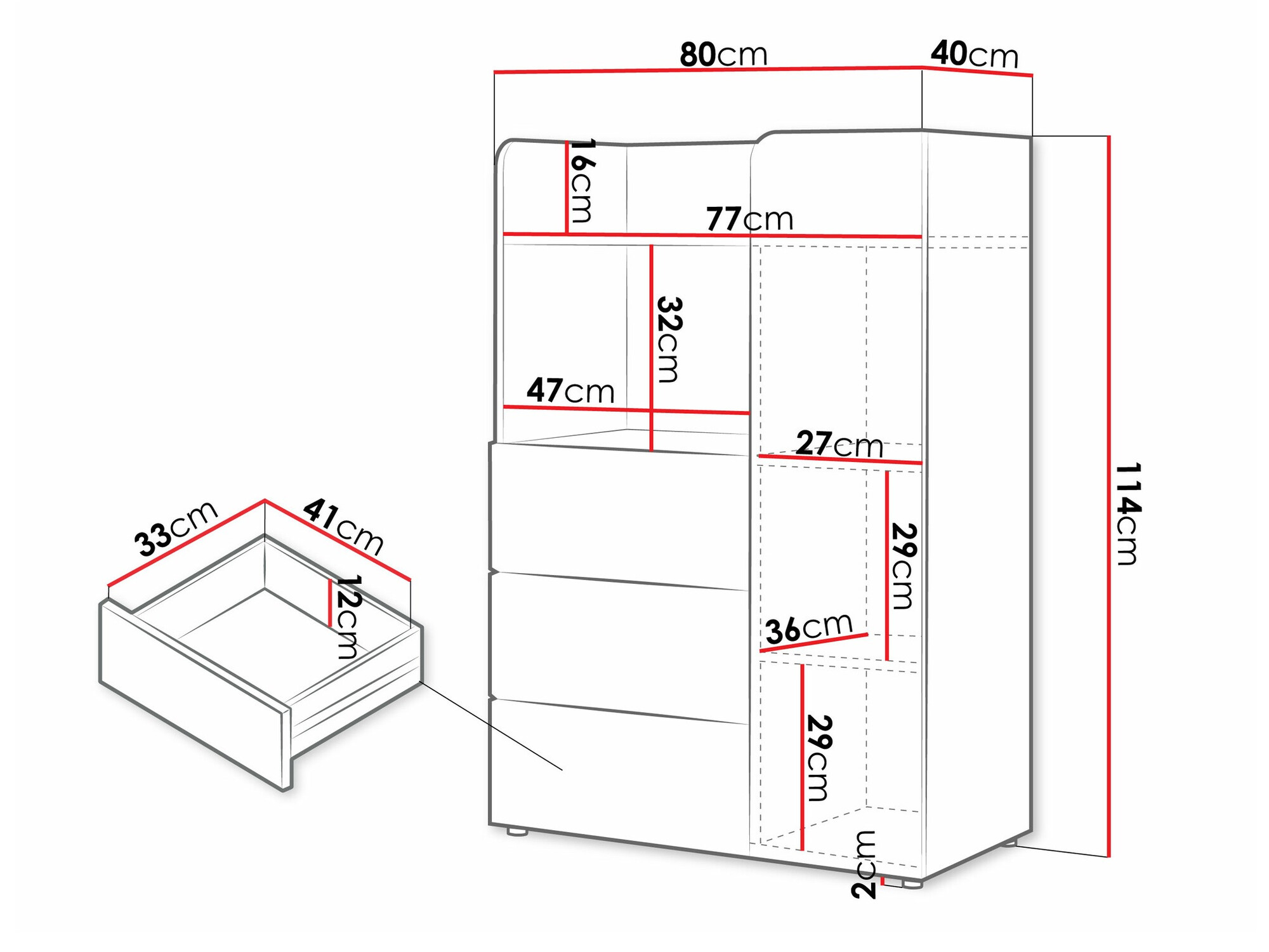 Polica Domcali 106 (Siva + Hrast)