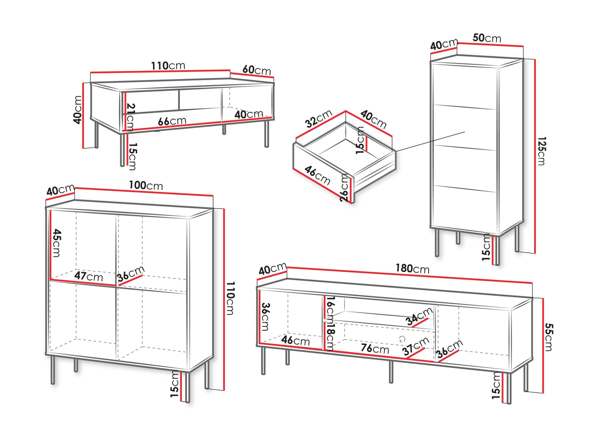 Set za dnevni boravak Tolete 108 (Bež)