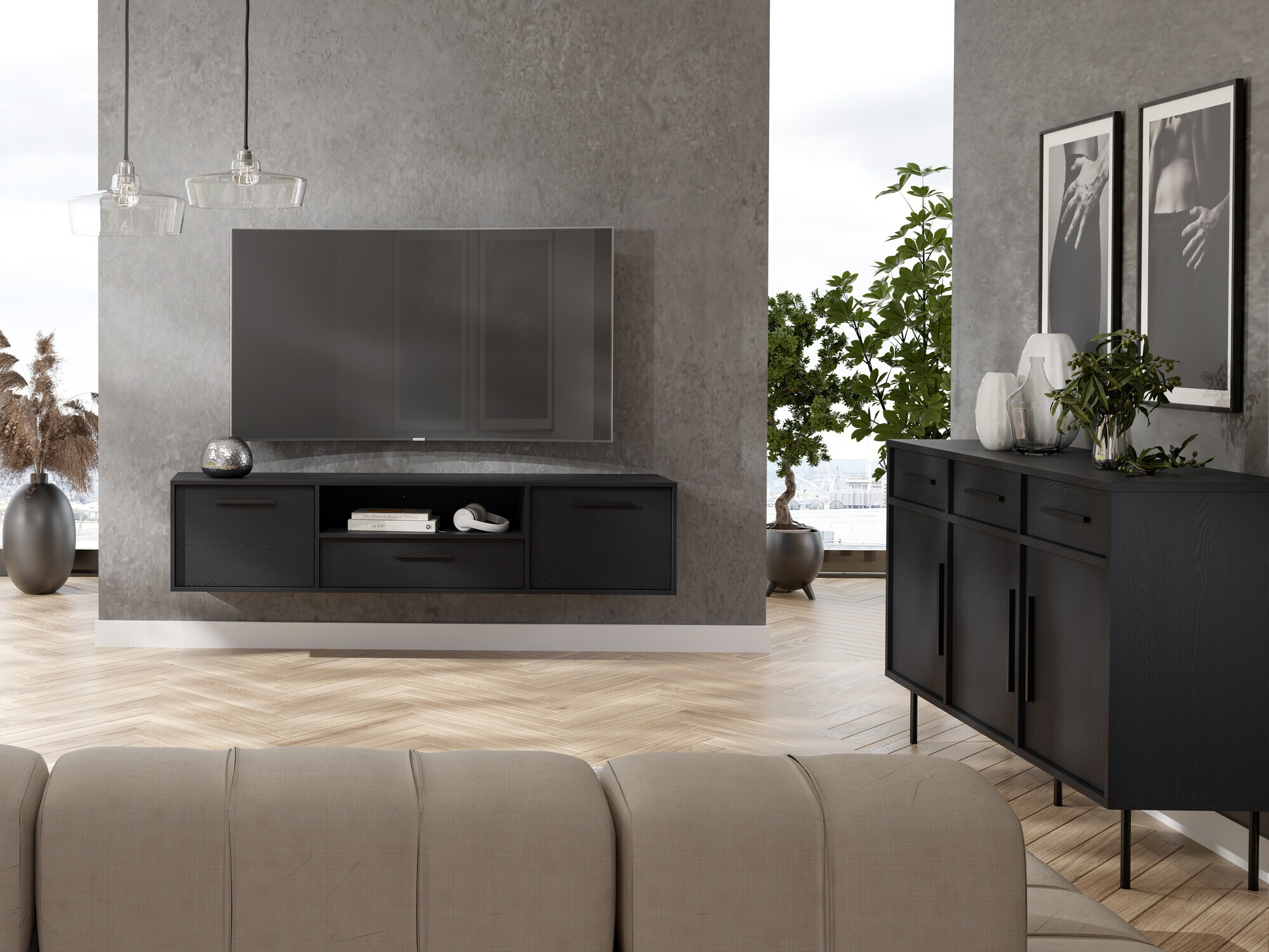 TV stol Mansfield 105 (Crna)