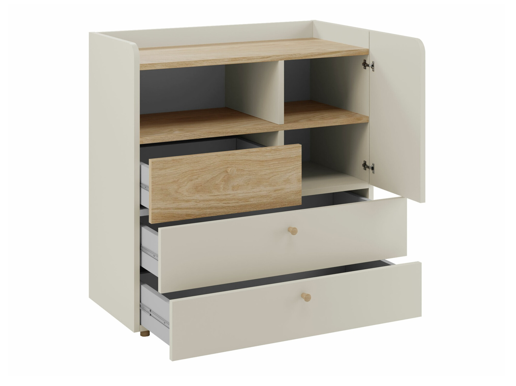 Komoda Domcali 109 (Bež + Hrast)