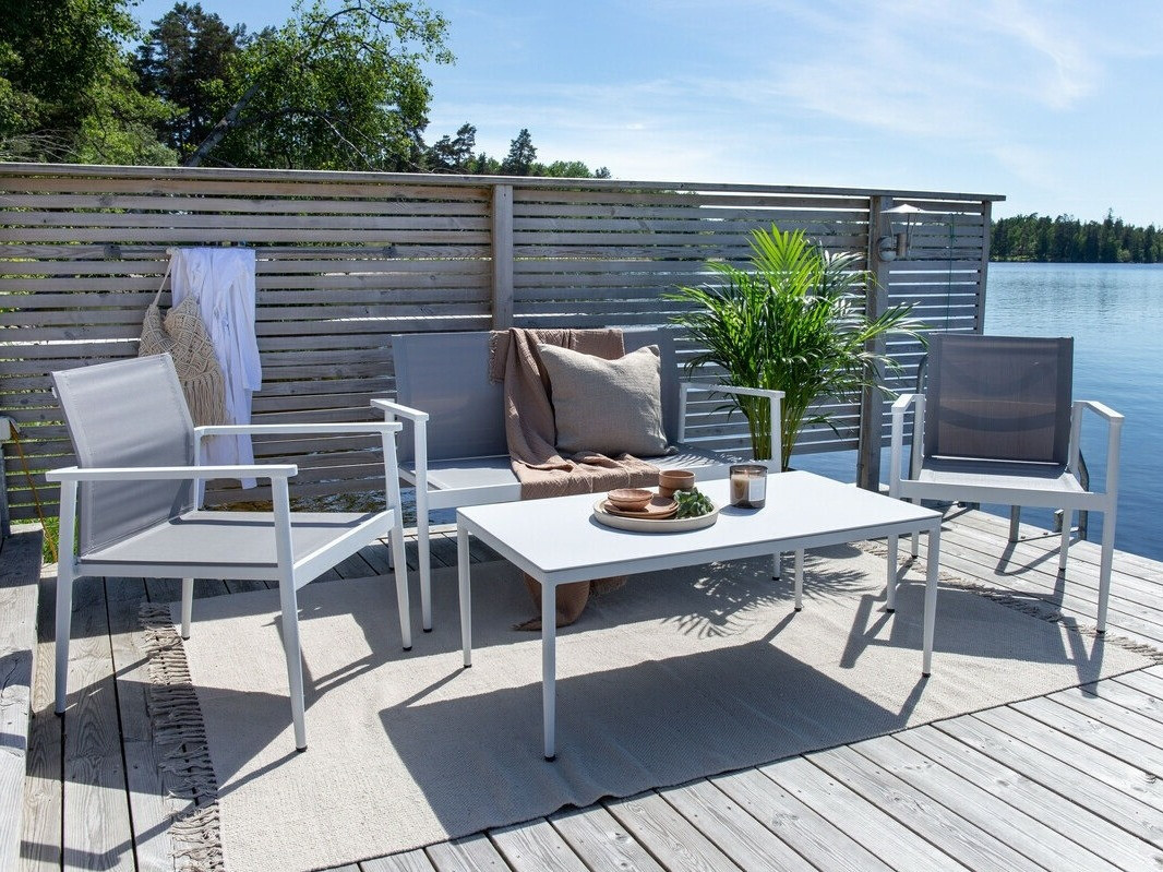 Set vrtnog namještaja Dallas 4632 (Bijela + Siva)