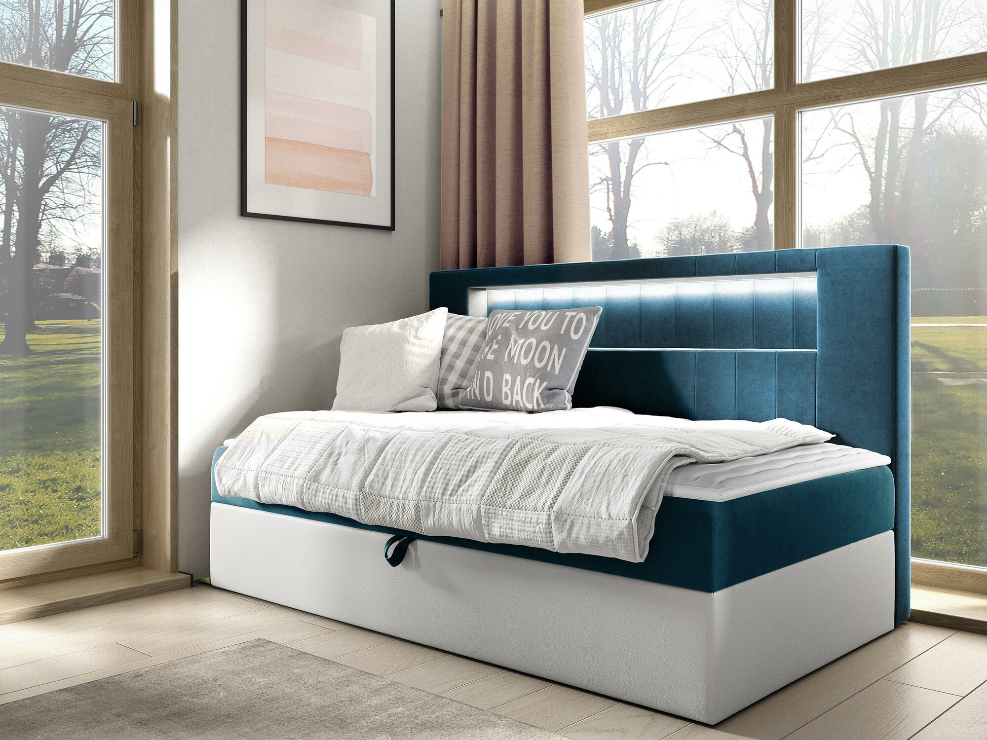 Boxspring krevet Baltimore 168 (Soft 017 + Fresh 34)