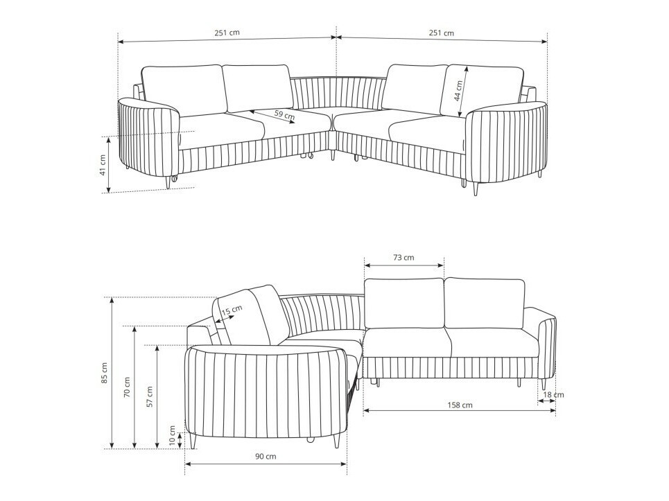 Kutna garnitura Kingston 157 (Castel 80)