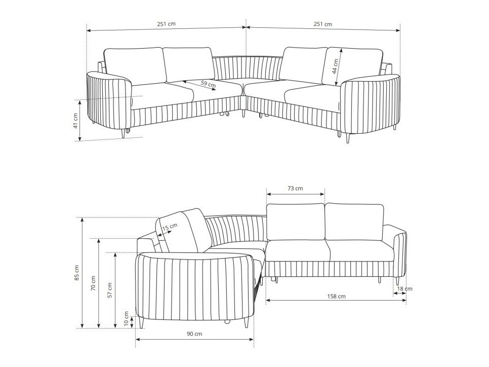 Kutna garnitura Kingston 157 (Castel 93)