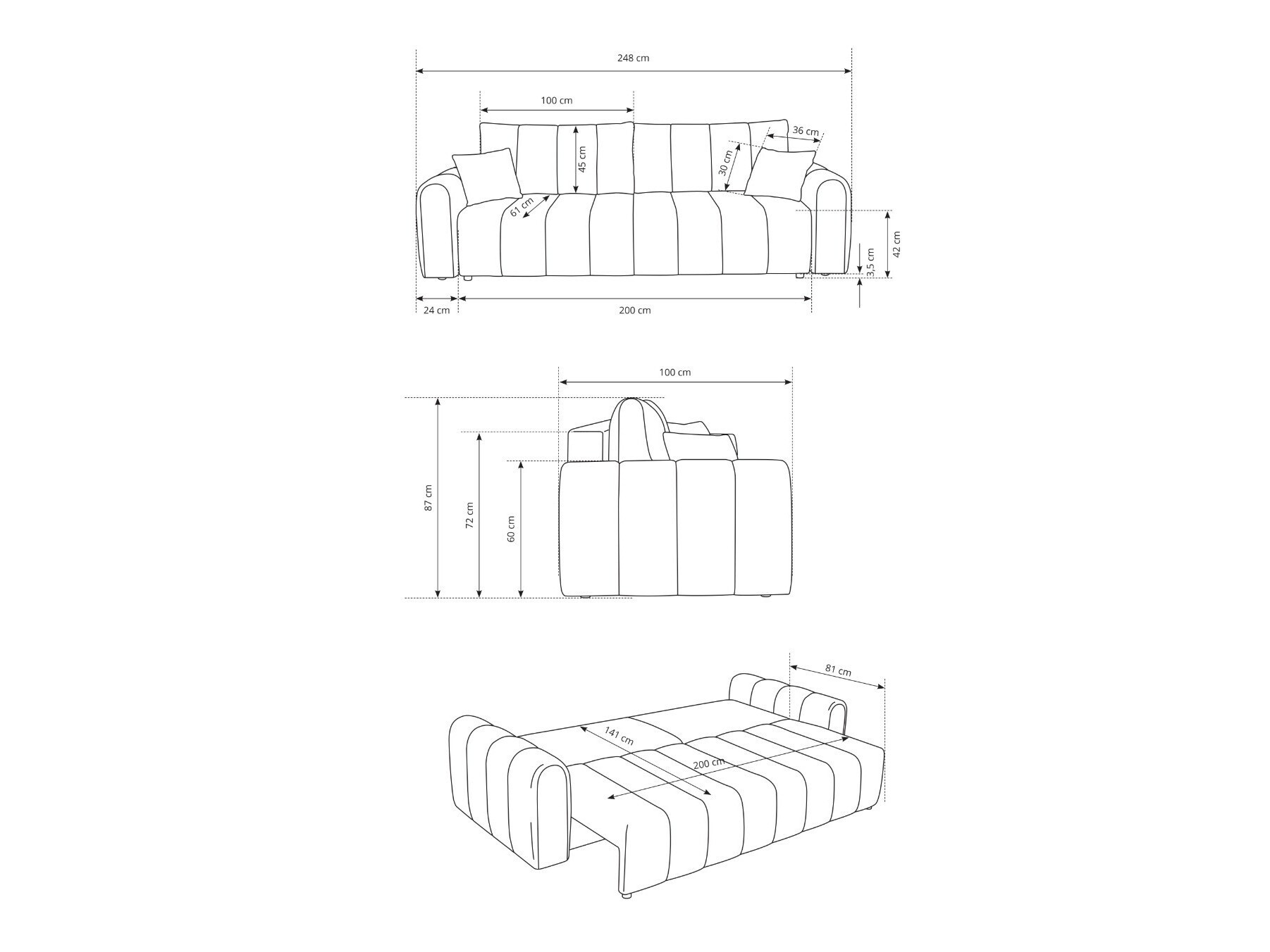 Kauč na razvlačenje Kingston 159