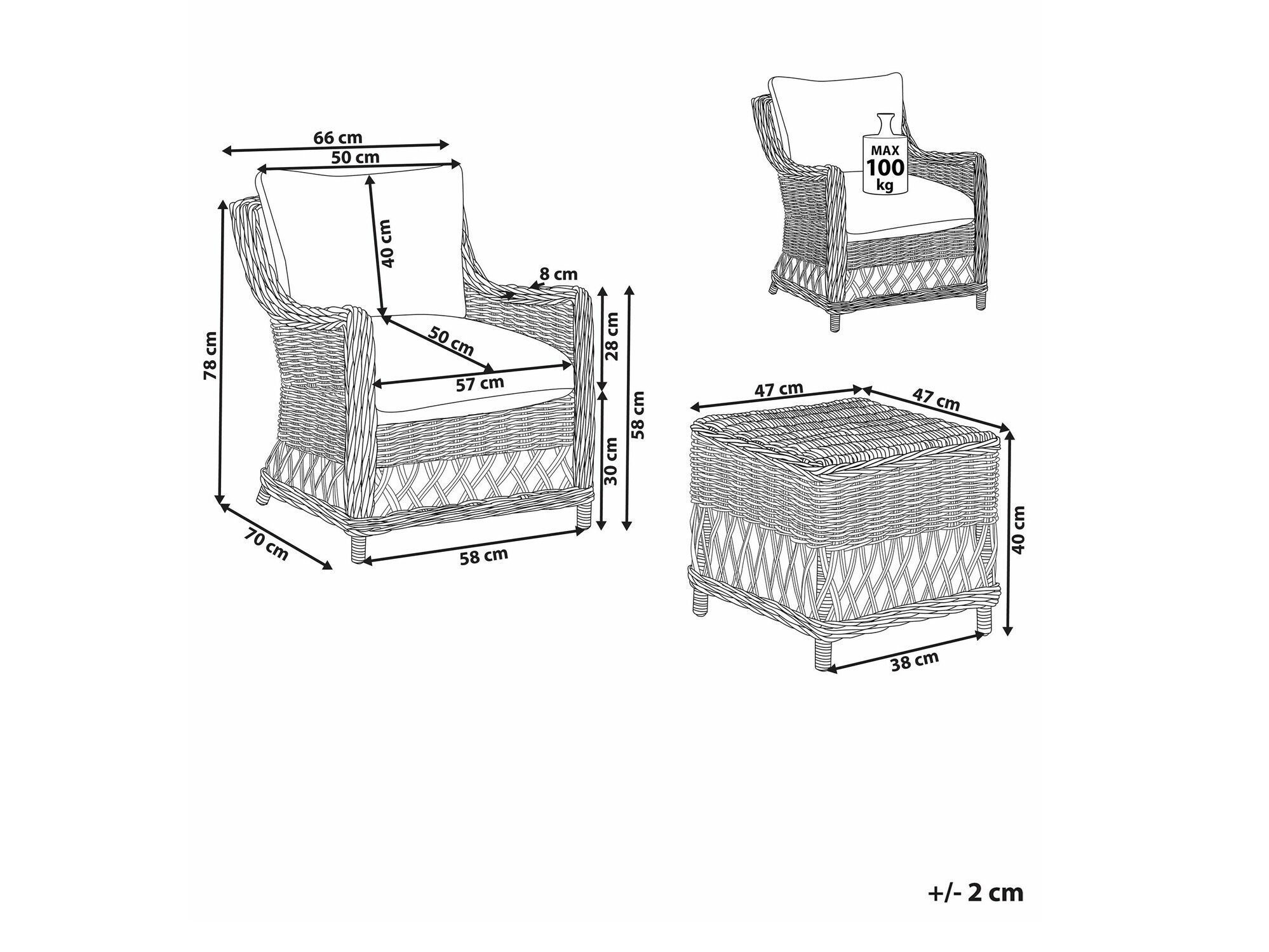 Set vrtnog namještaja Berwyn 2448