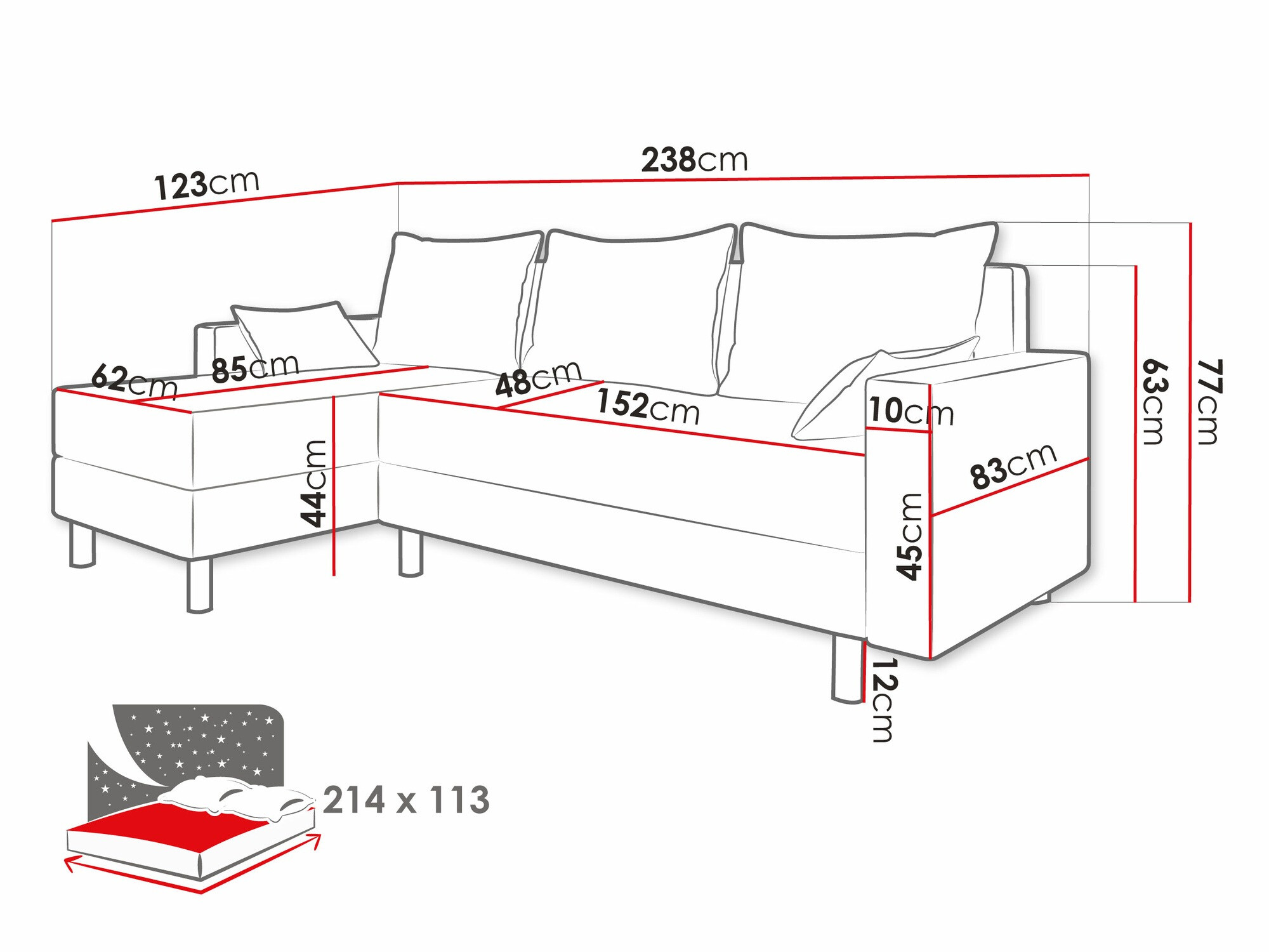 Kutna garnitura Delaware 100 (Alova 04 + Alova 10)
