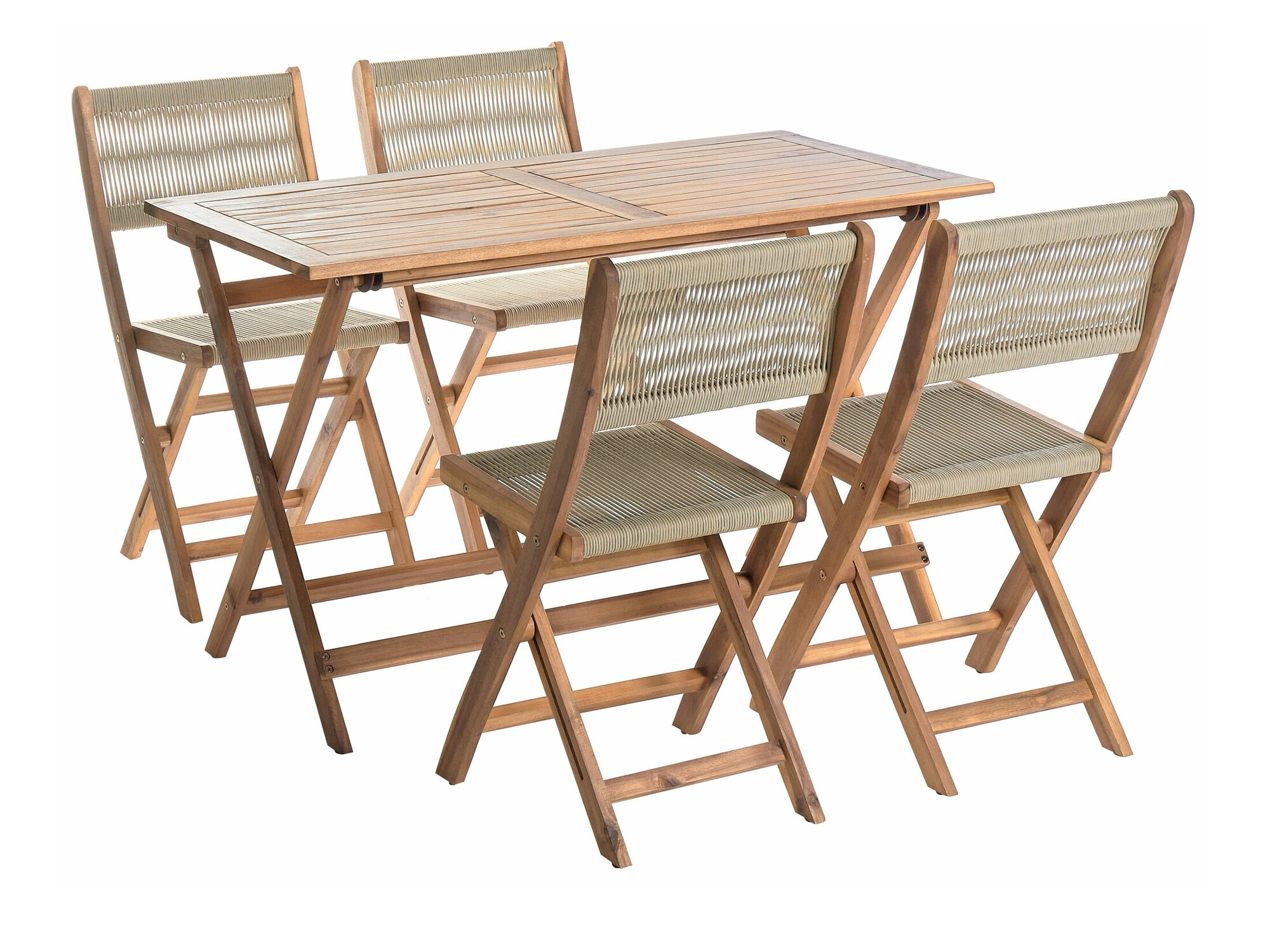 Set stola i stolica Bensevu 100 (Bagrem + Bež)