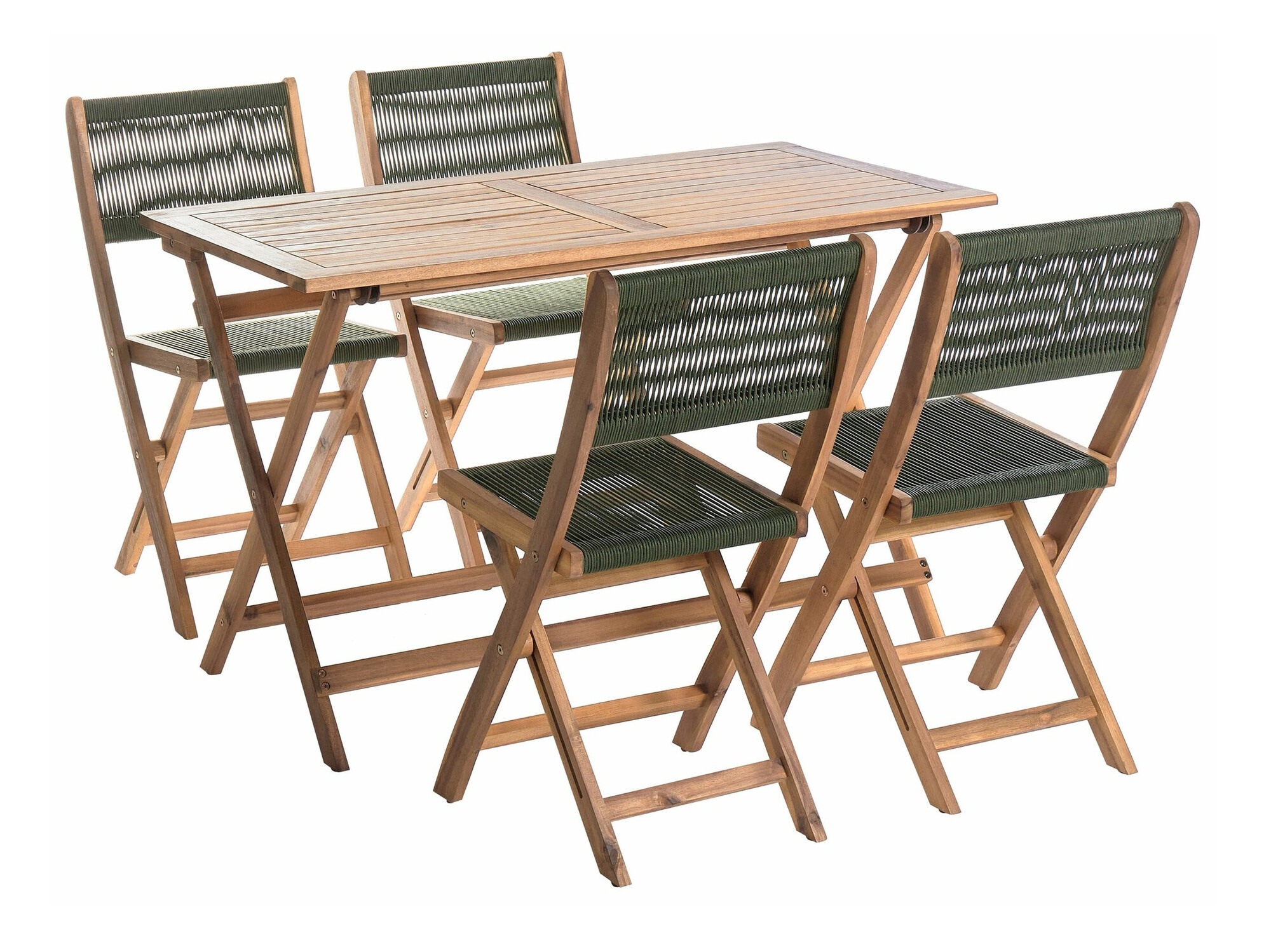 Set stola i stolica Bensevu 100 (Bagrem + Zelena)