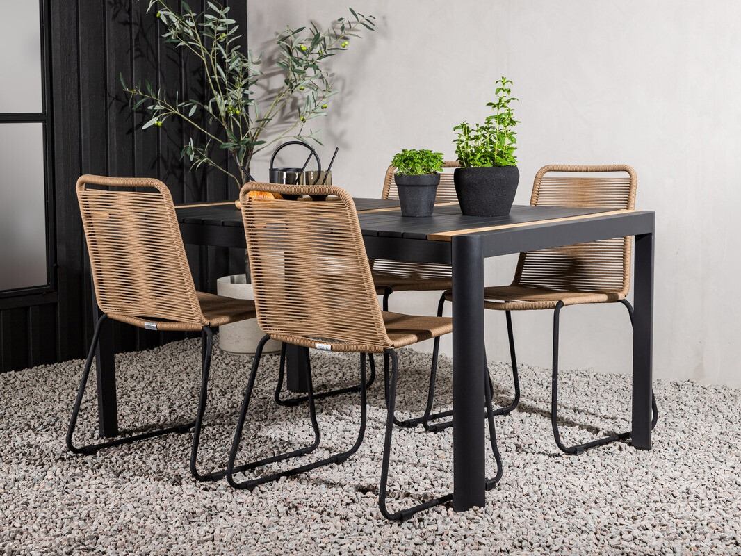 Set stola i stolica Dallas 4671 (Crna)