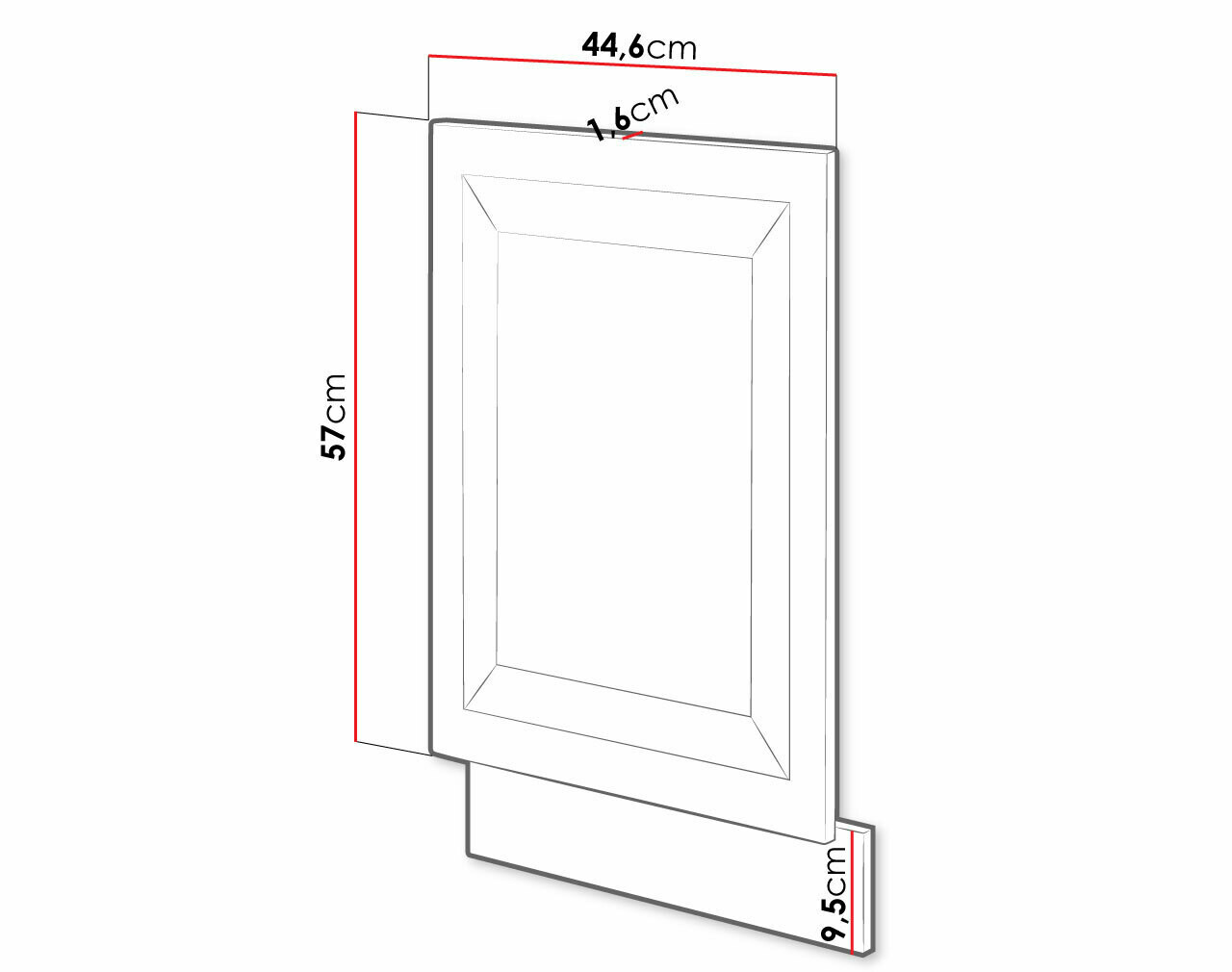 Vrata za ugradbenu perilicu Retro Grey 144