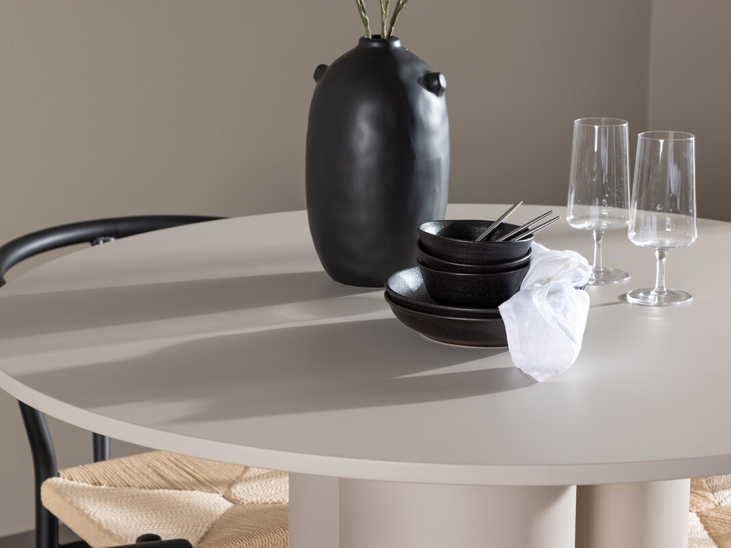 Blagovaonski set Dallas 4688 (Crna + Bež)