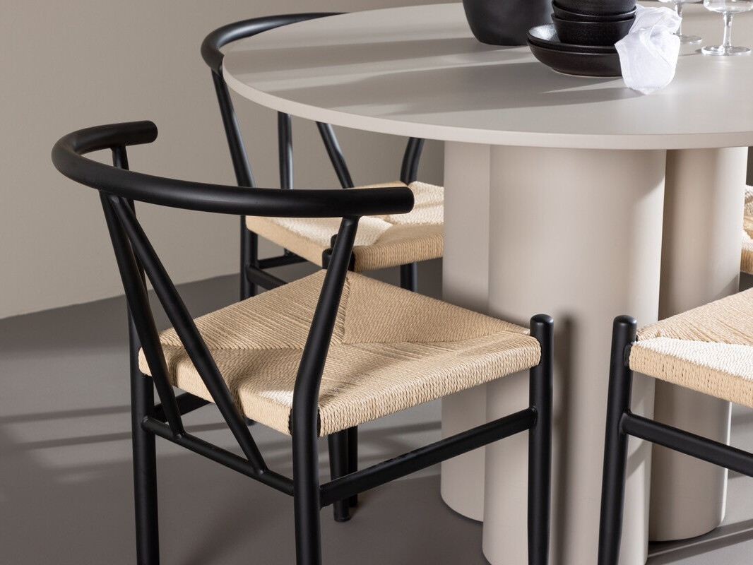 Blagovaonski set Dallas 4688 (Crna + Bež)