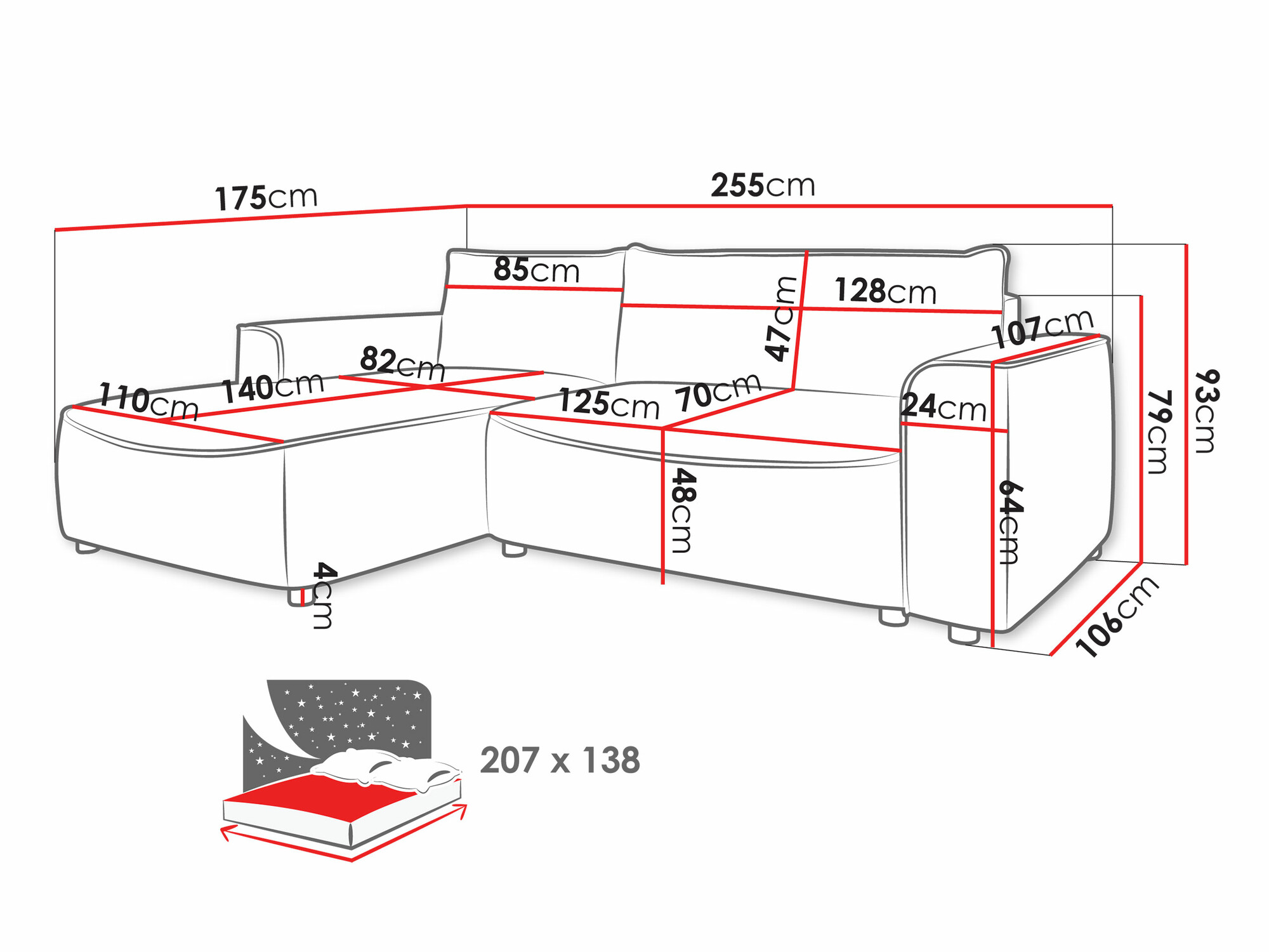 Kutna garnitura TrendyNest Monacha (Pretty 05)