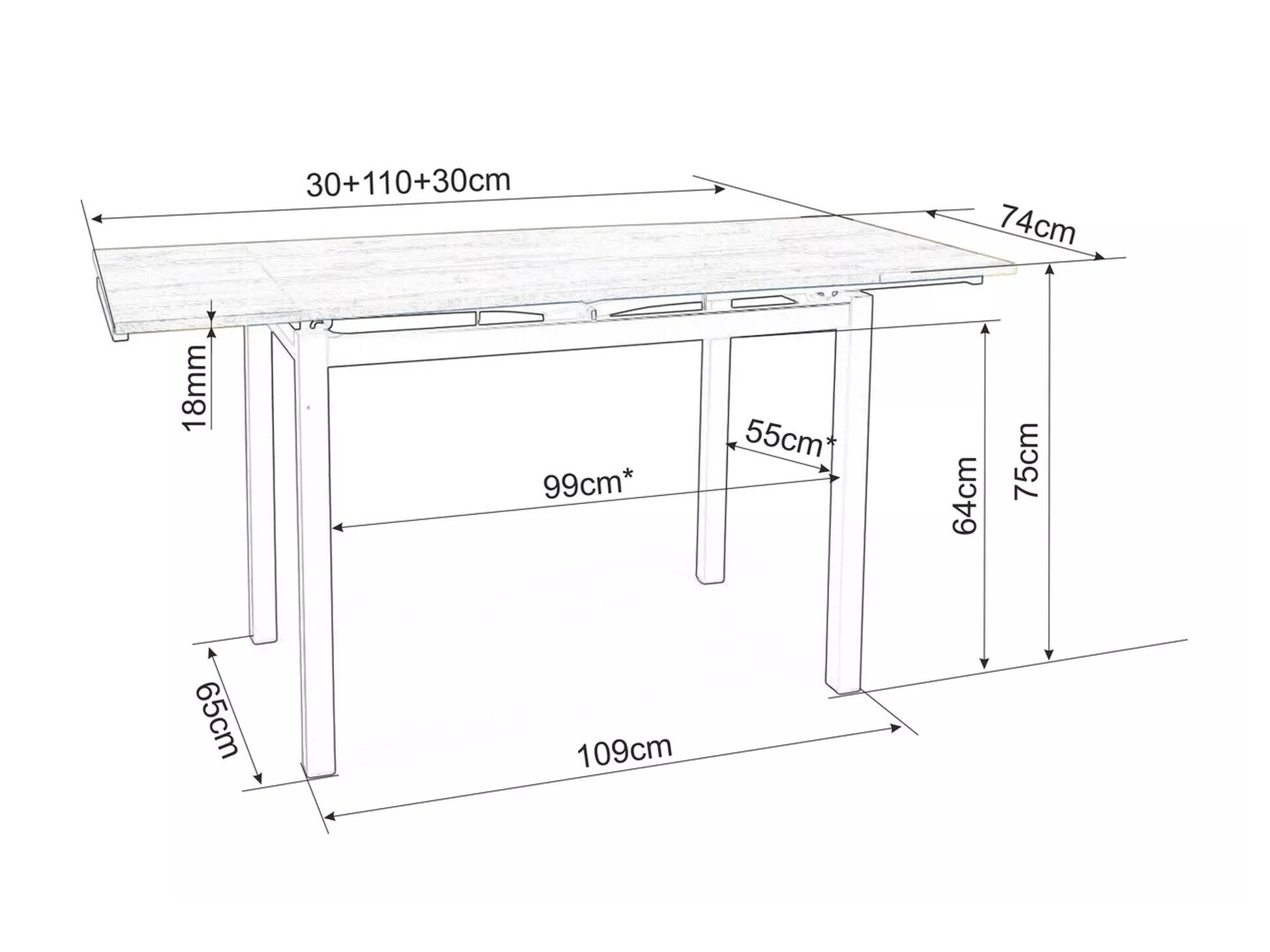 Stol Detroit 667 (Bijeli mramor)