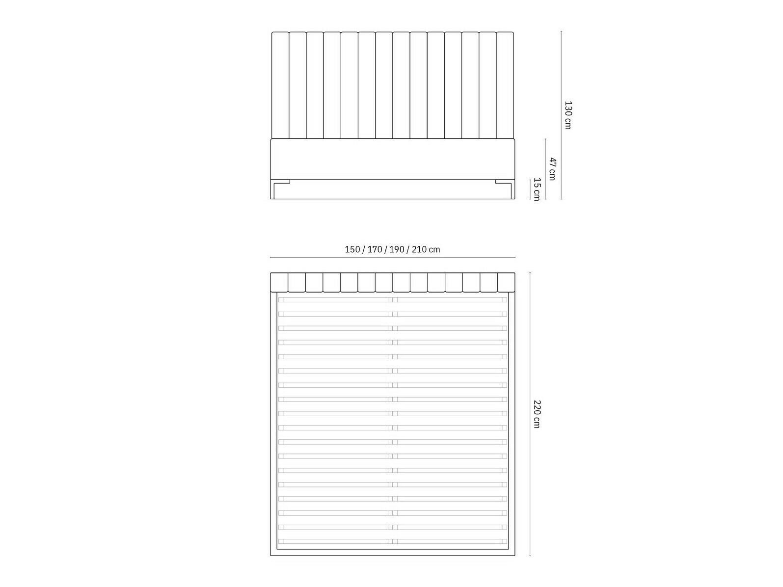 Krevet Beckley 146 (Solid 99)