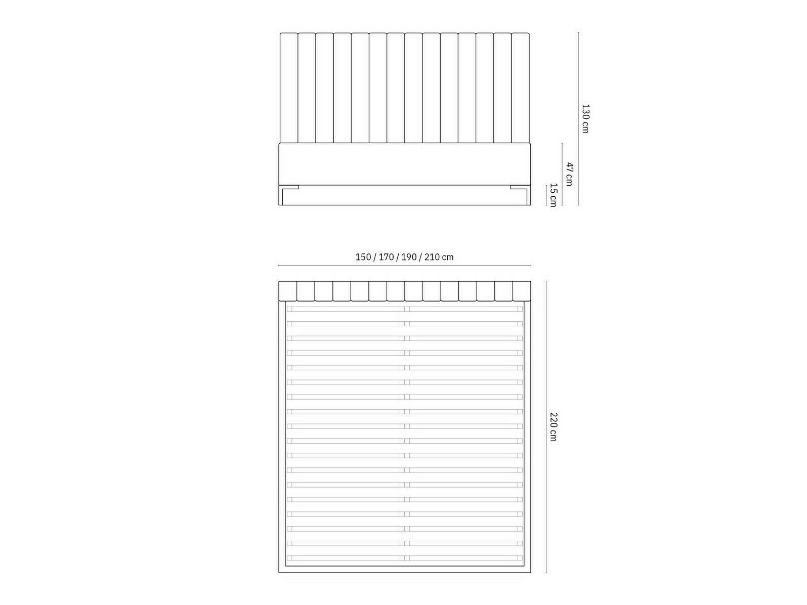 Krevet Beckley 146 (Solid 99)