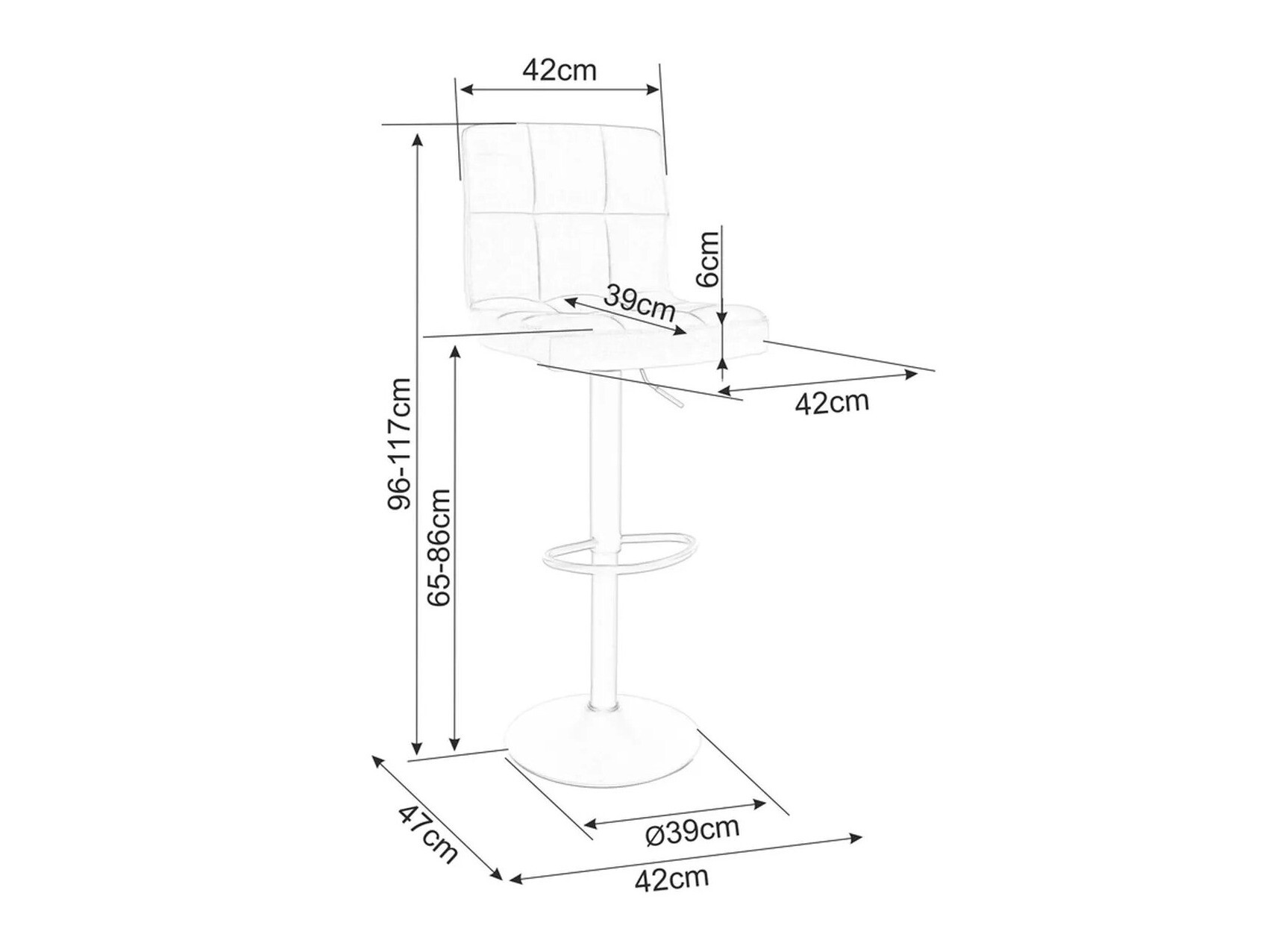 Barska stolica Detroit 683 (Crna)