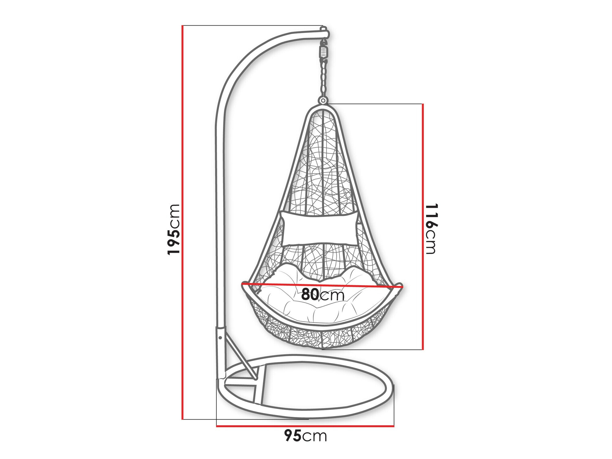 Viseća stolica Comfivo 313 (Smeđa + Bež)