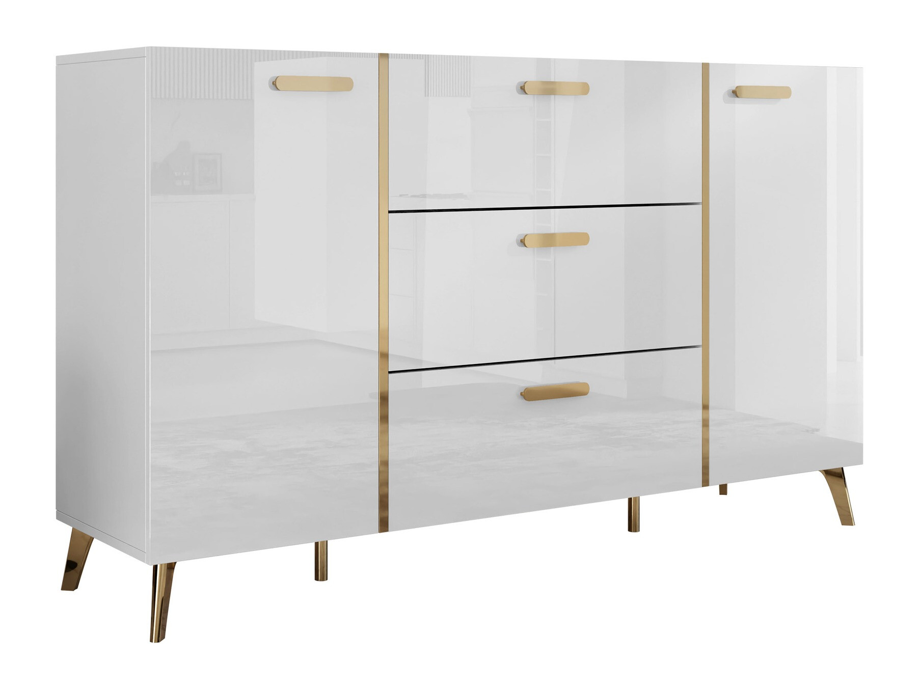 Komoda Comfivo Teslomo 109 (Bijela + Sjajno bijela)