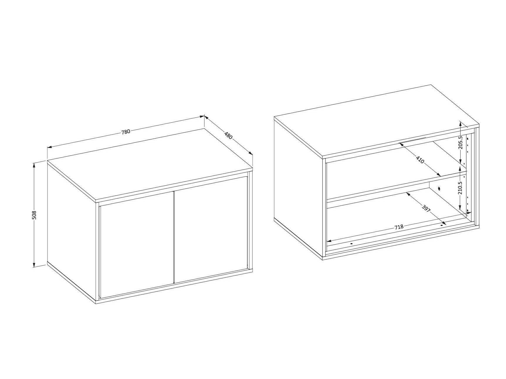 Zidni ormarić za umivaonik Tecavu 103 (Congo)