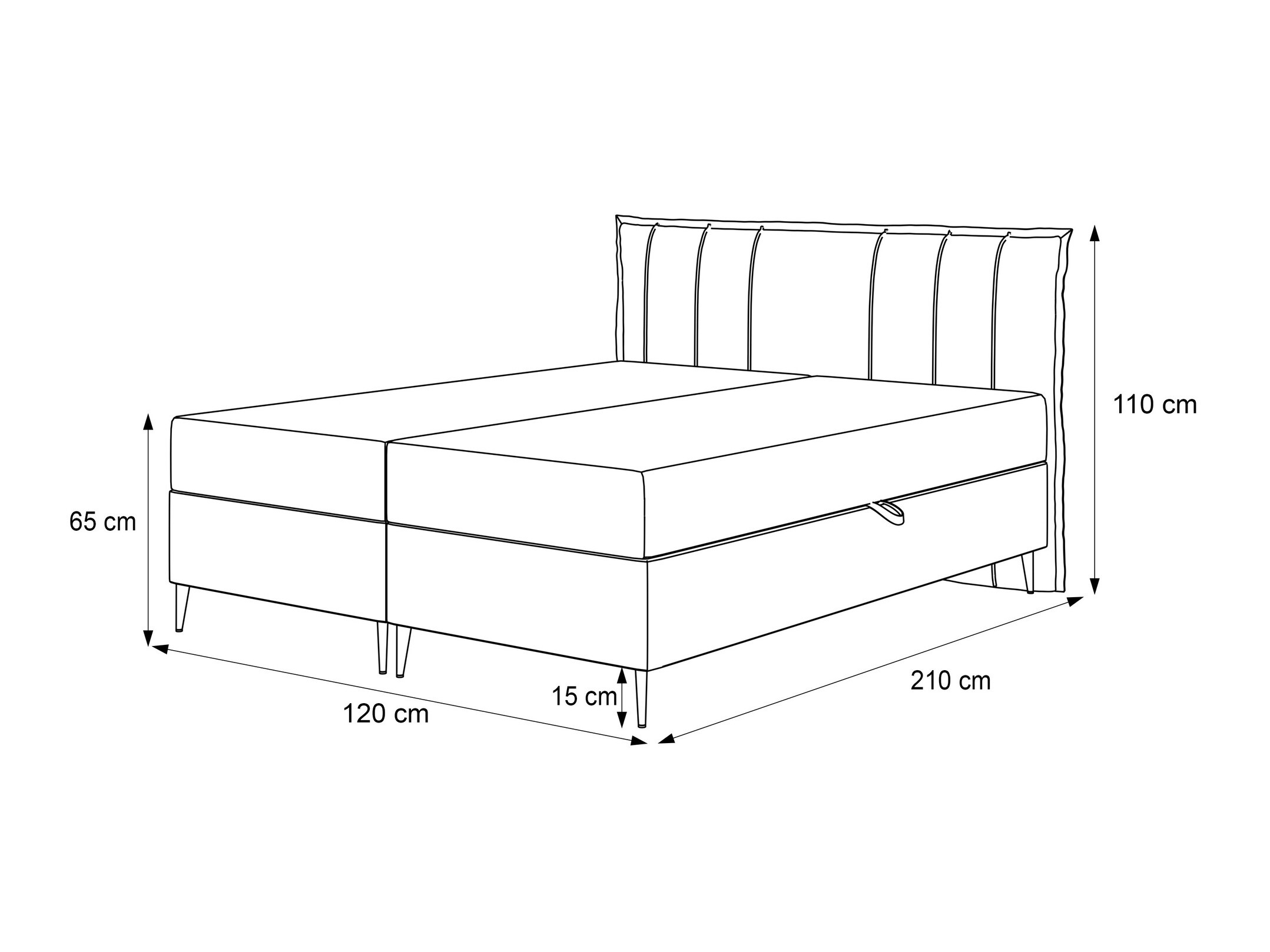 Boxspring krevet Martinez 105 (Legend 04)
