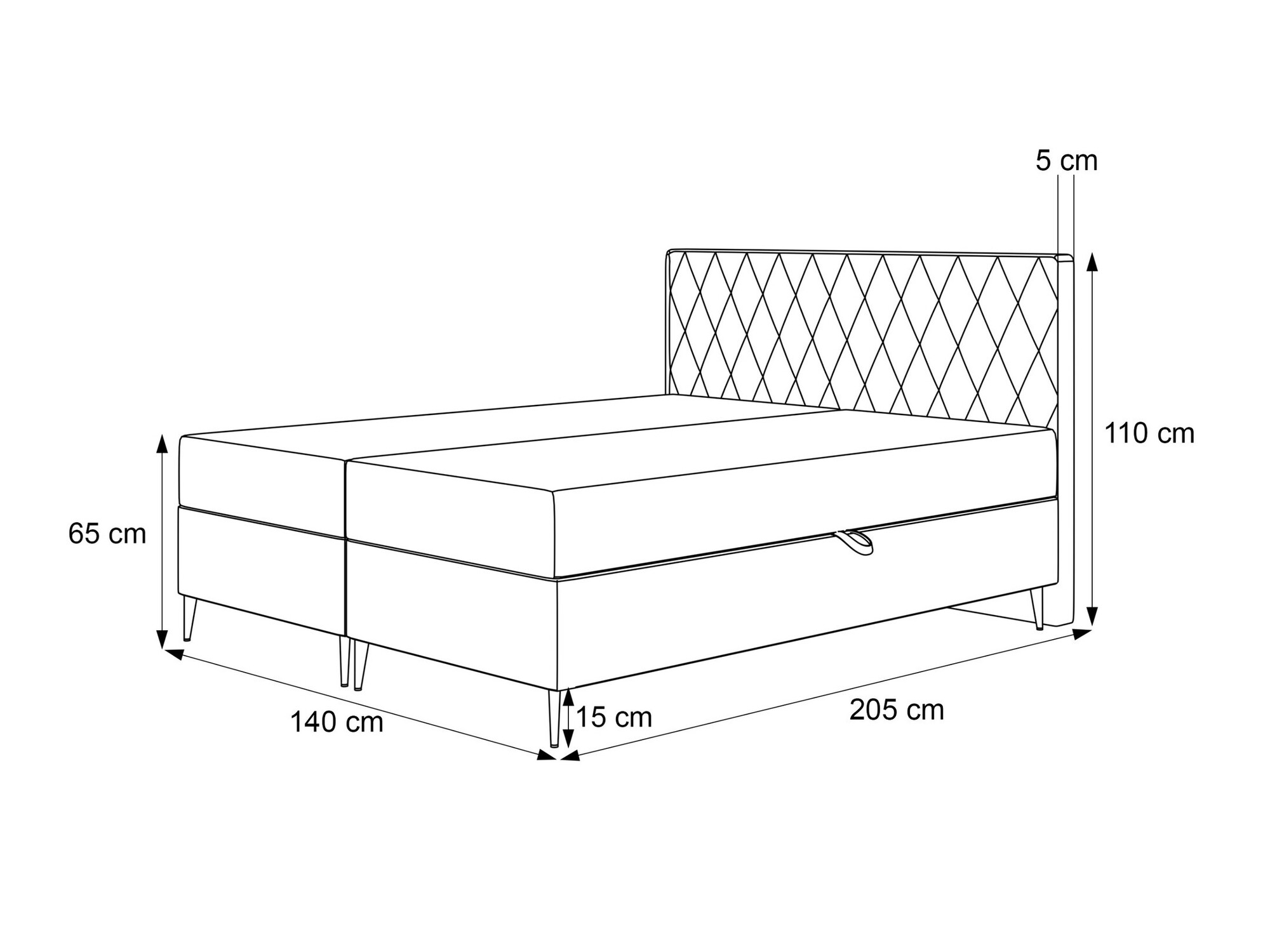 Boxspring krevet Martinez 110 (Magic Velvet 2219)