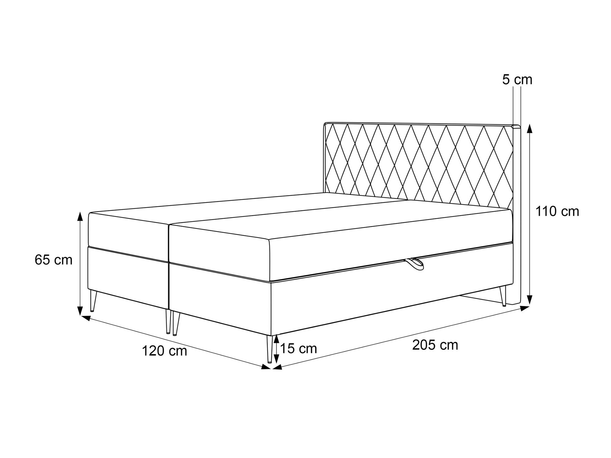 Boxspring krevet Martinez 110 (Magic Velvet 2229)