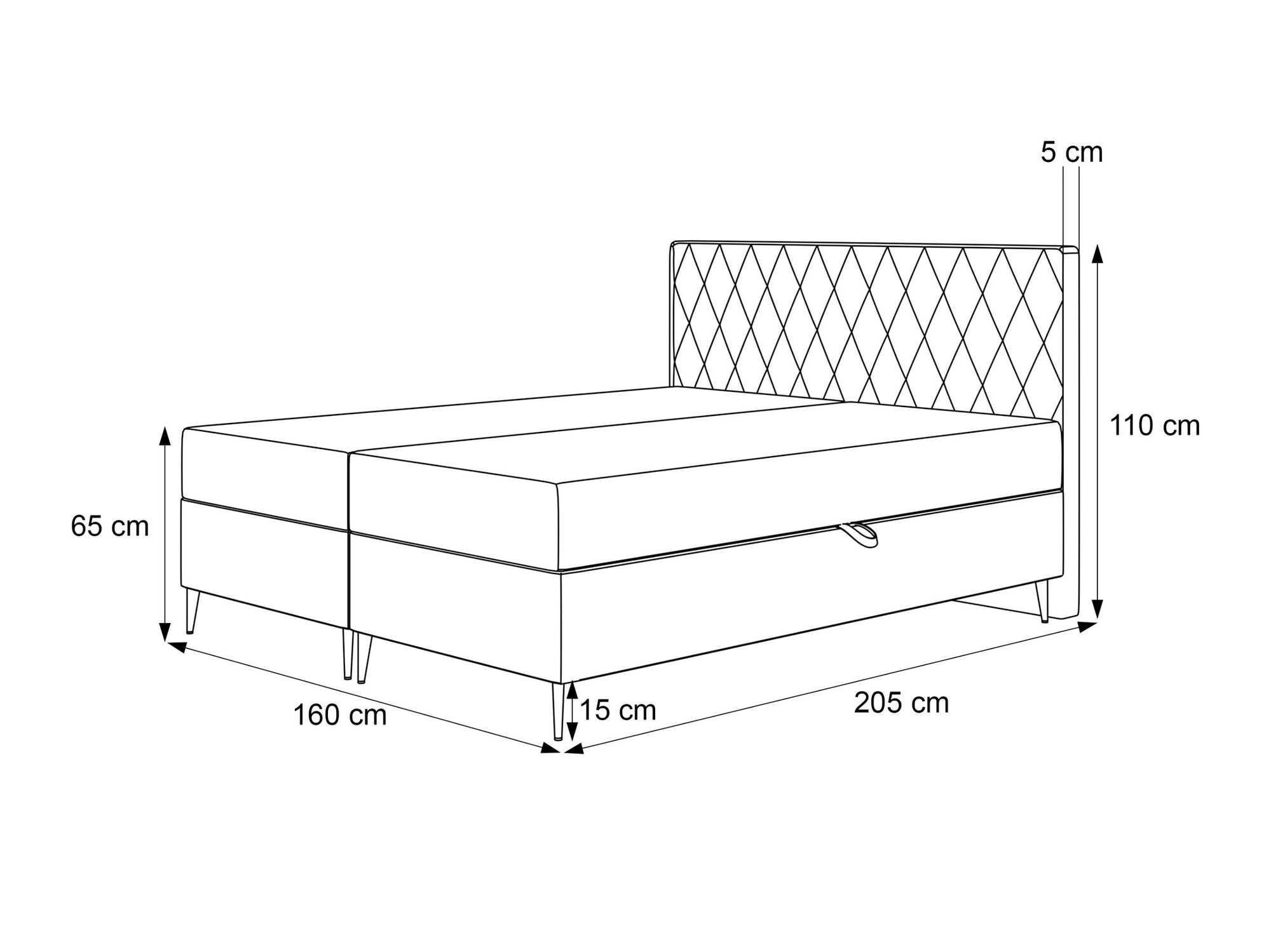 Boxspring krevet Martinez 110 (Magic Velvet 2229)