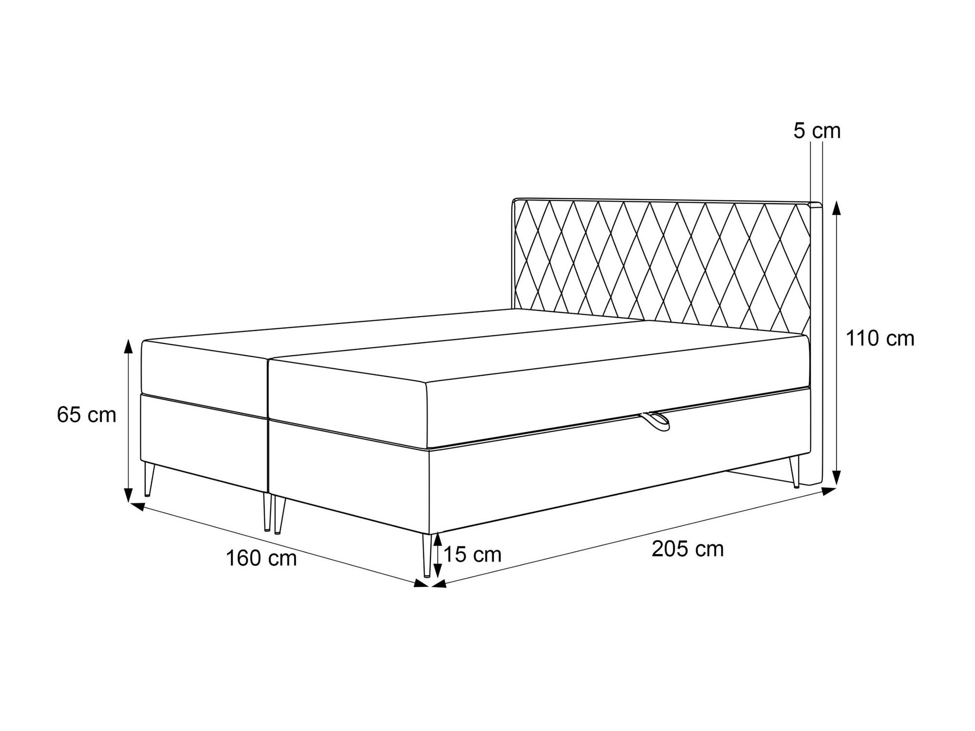 Boxspring krevet Martinez 110 (Magic Velvet 2240)