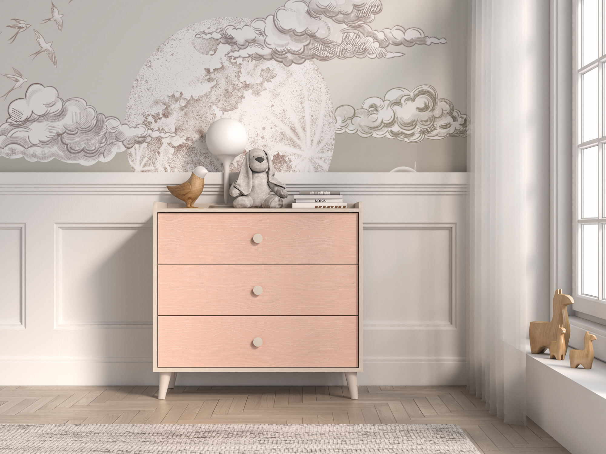 Komoda Tortoli 105 (Ružičasta)