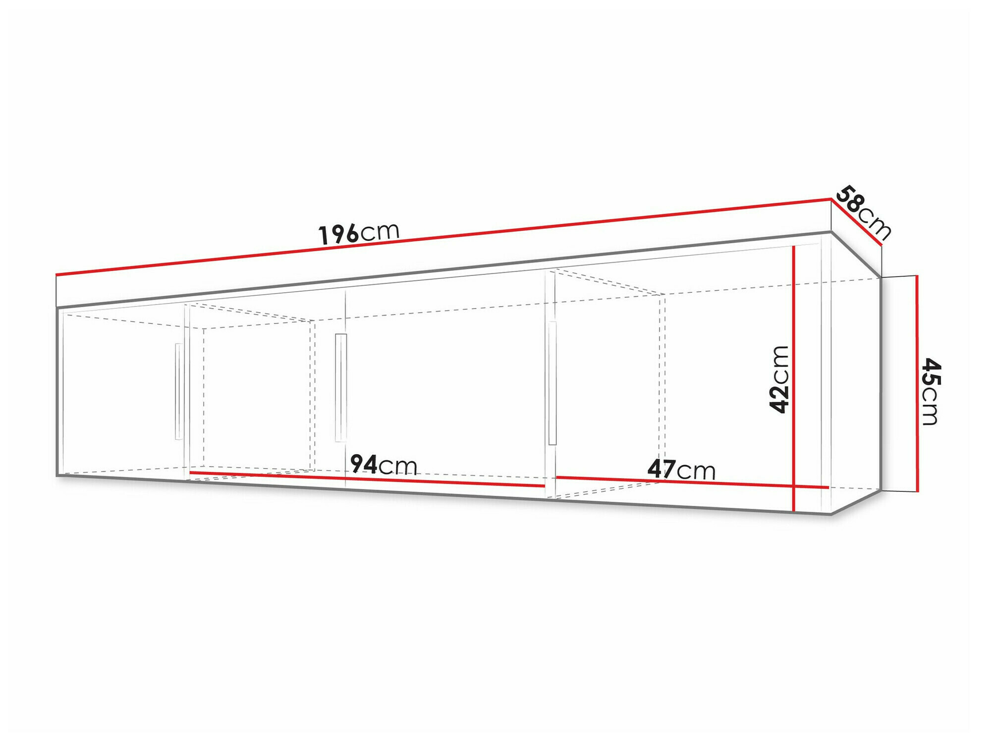 Ormar Enolevo 108 (Hrast Wotan + Crna)