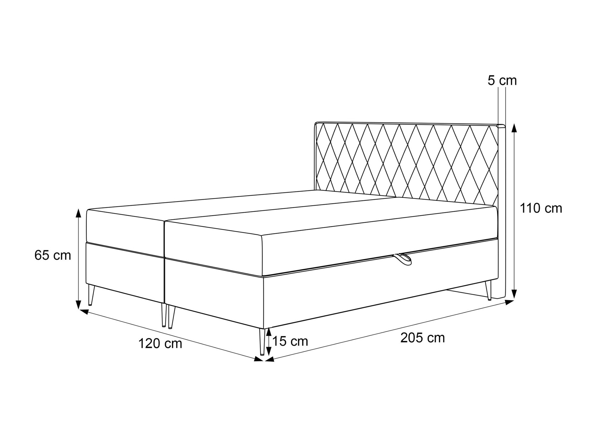 Boxspring krevet Martinez 110 (Magic Velvet 2210)