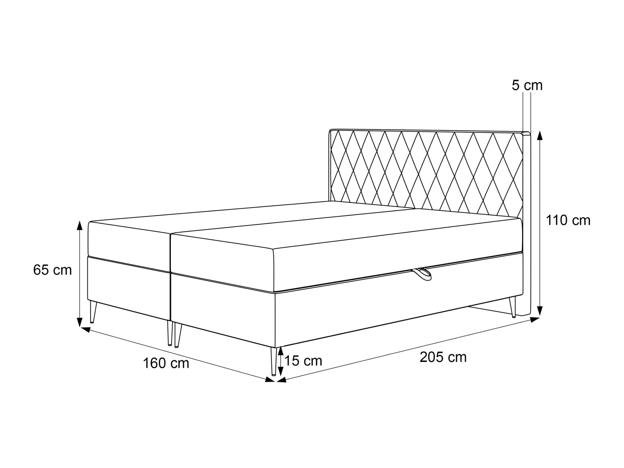 Boxspring krevet Martinez 110 (Magic Velvet 2210)