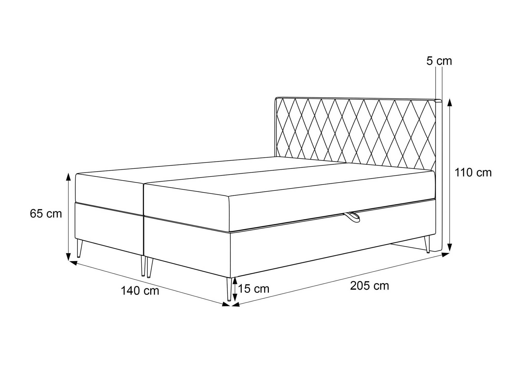 Boxspring krevet Martinez 110 (Magic Velvet 2216)