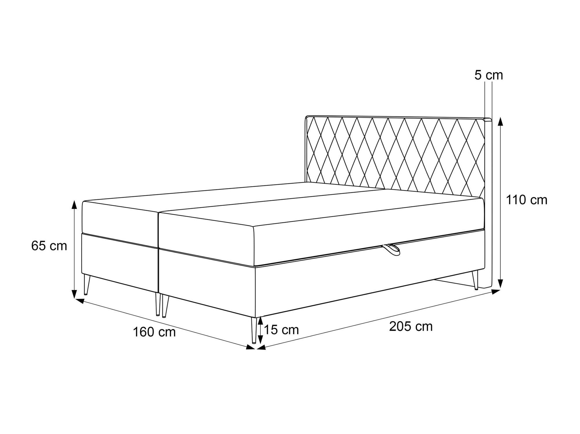 Boxspring krevet Martinez 110 (Magic Velvet 2216)