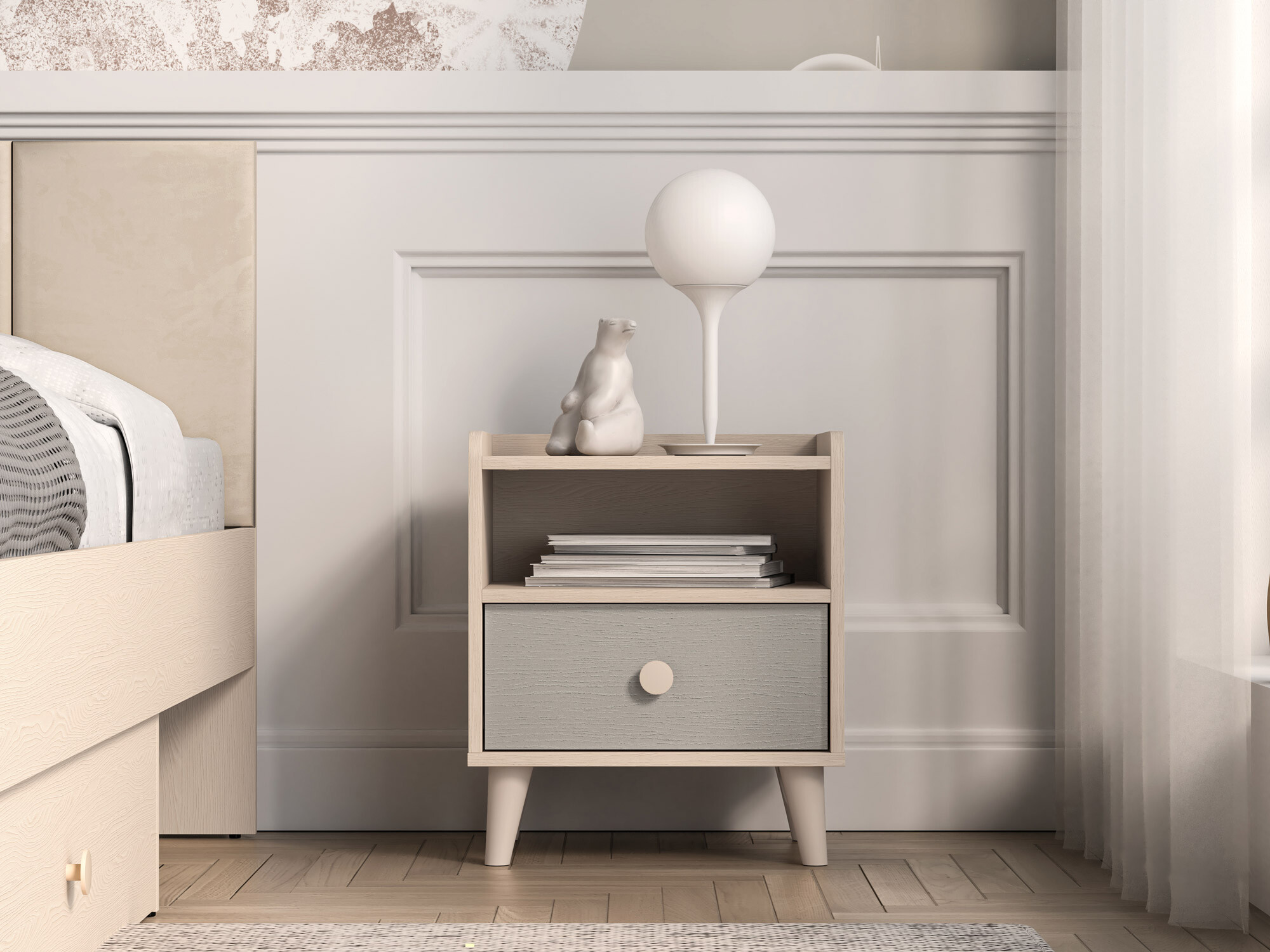 Noćni ormarić Tortoli 108 (Siva)