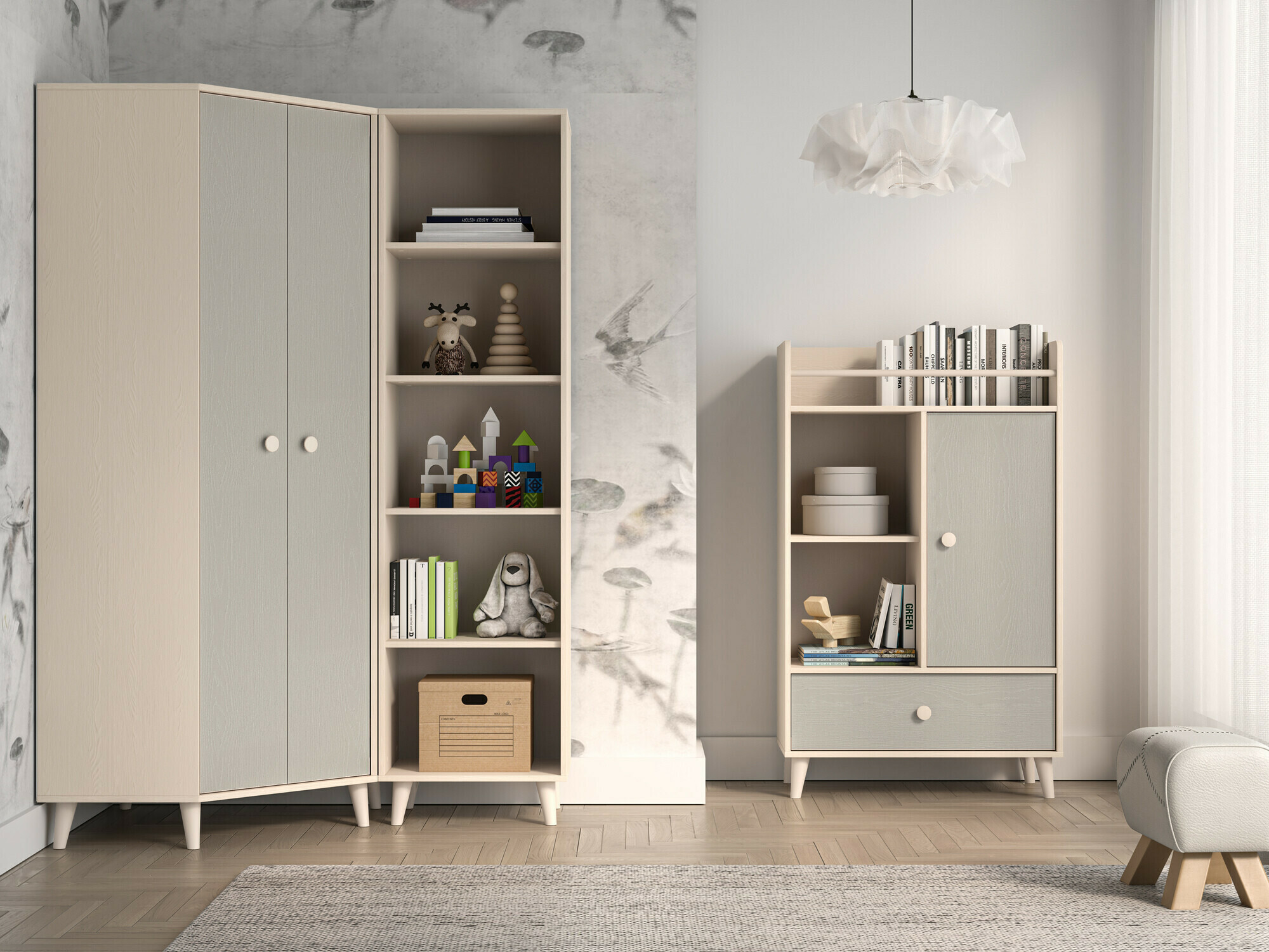 Set za dječju sobu Tortoli 113 (Siva)