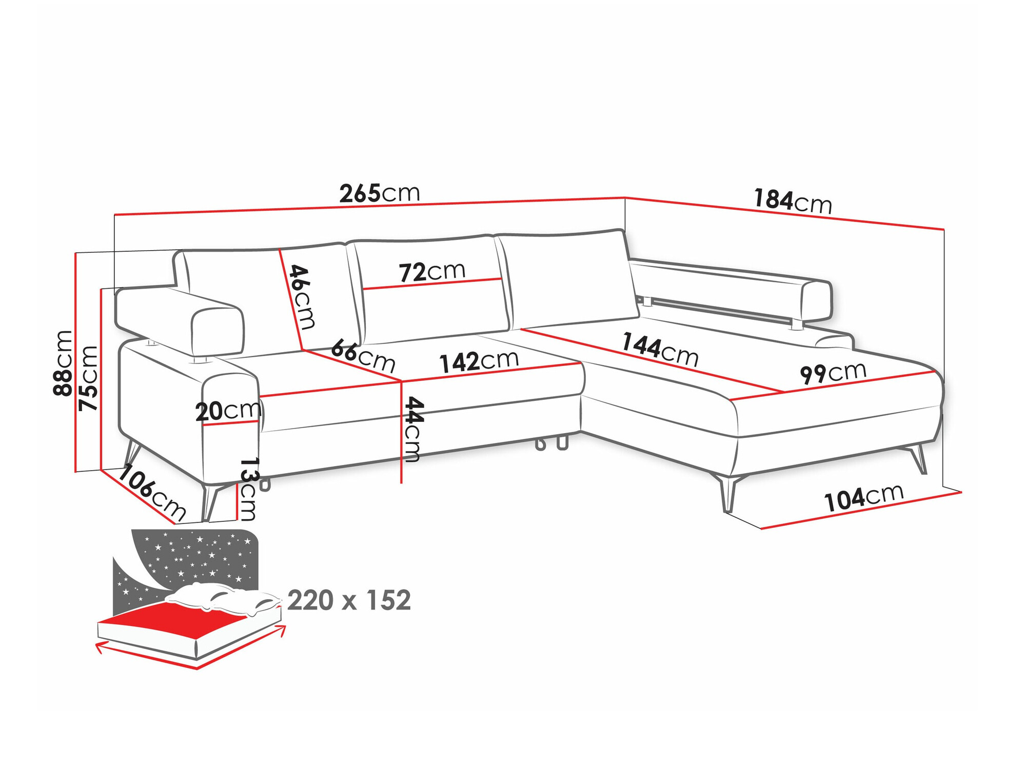 Kutna garnitura Lincoln 199 (Primo 48)
